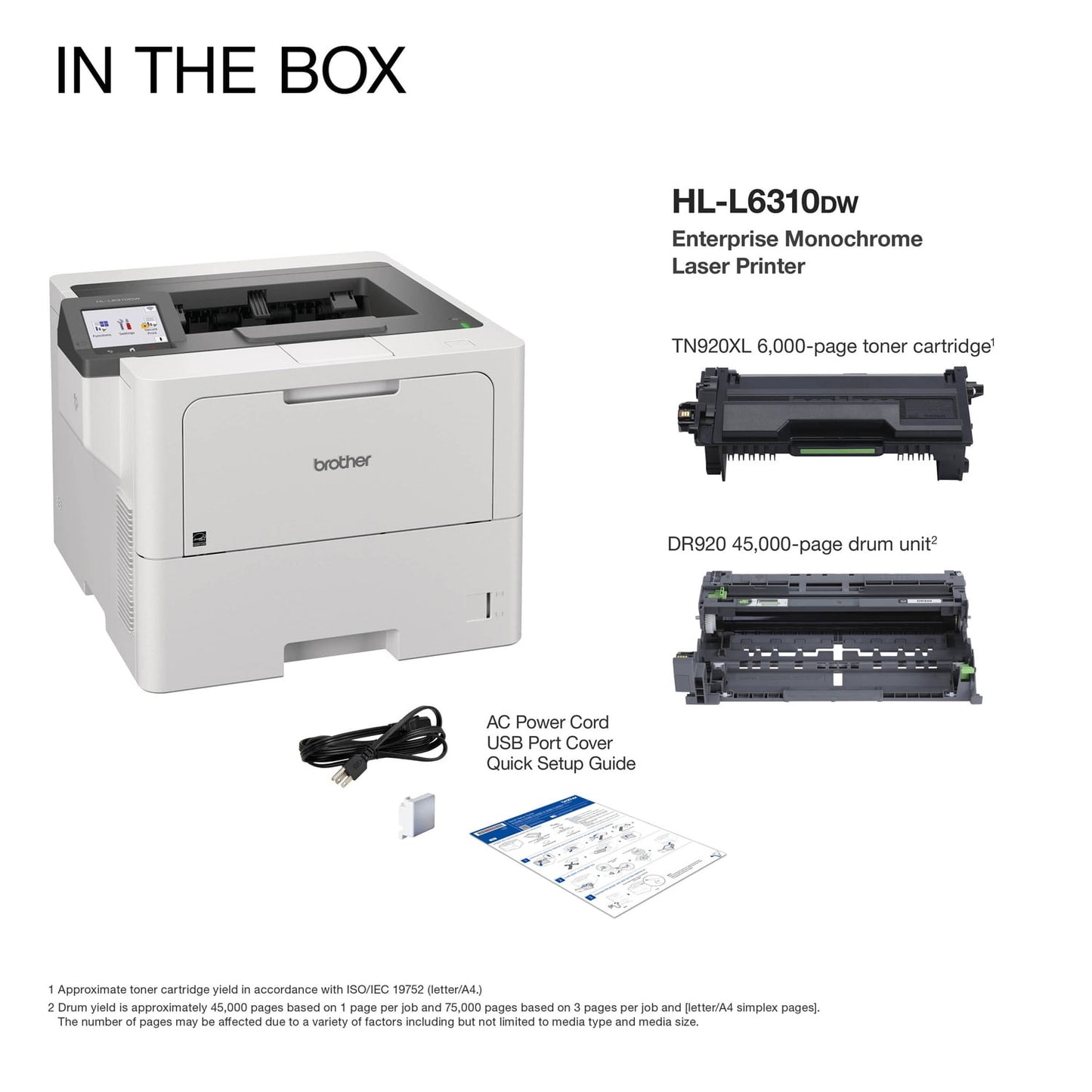 Brother HL-L6310DW Enterprise Monochrome Laser Printer
