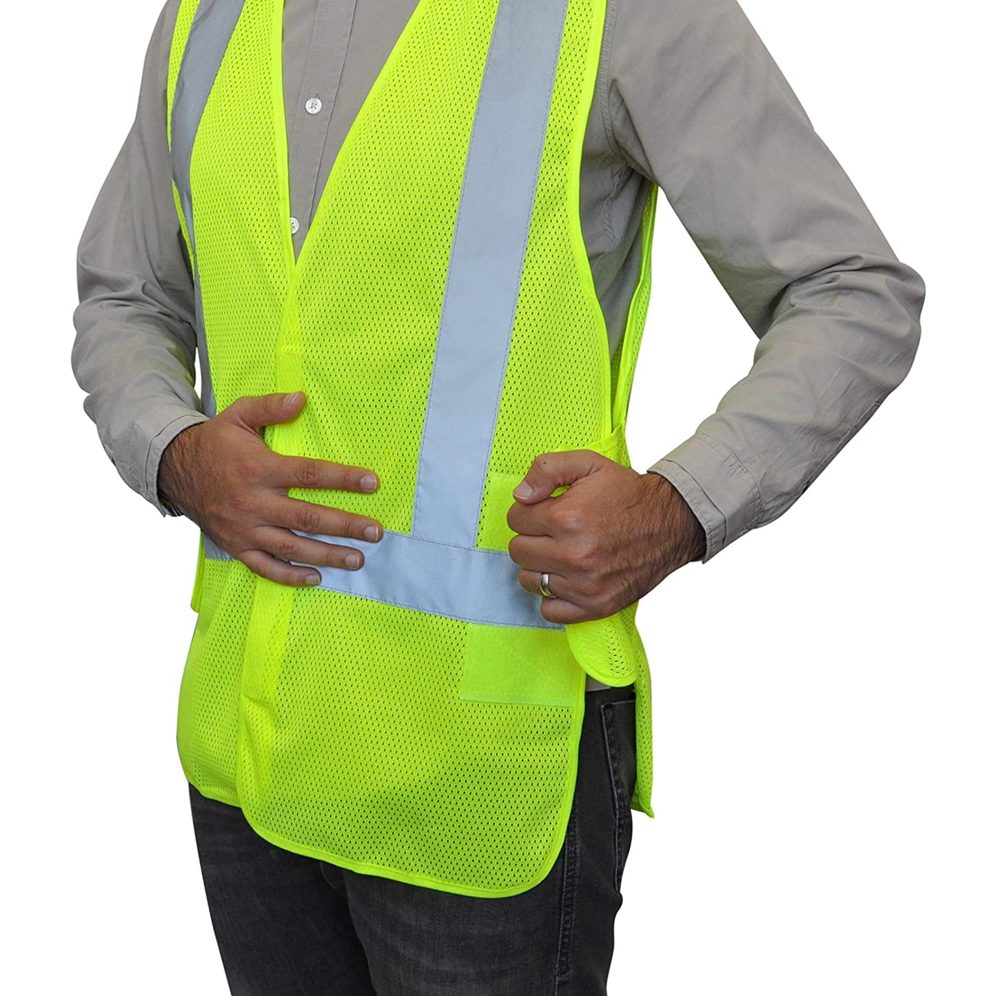 NYOrtho High Visibility Vest Reflective Lightweight Breathable Safety Vest for Men & Women, 32-44” 48 Pcs