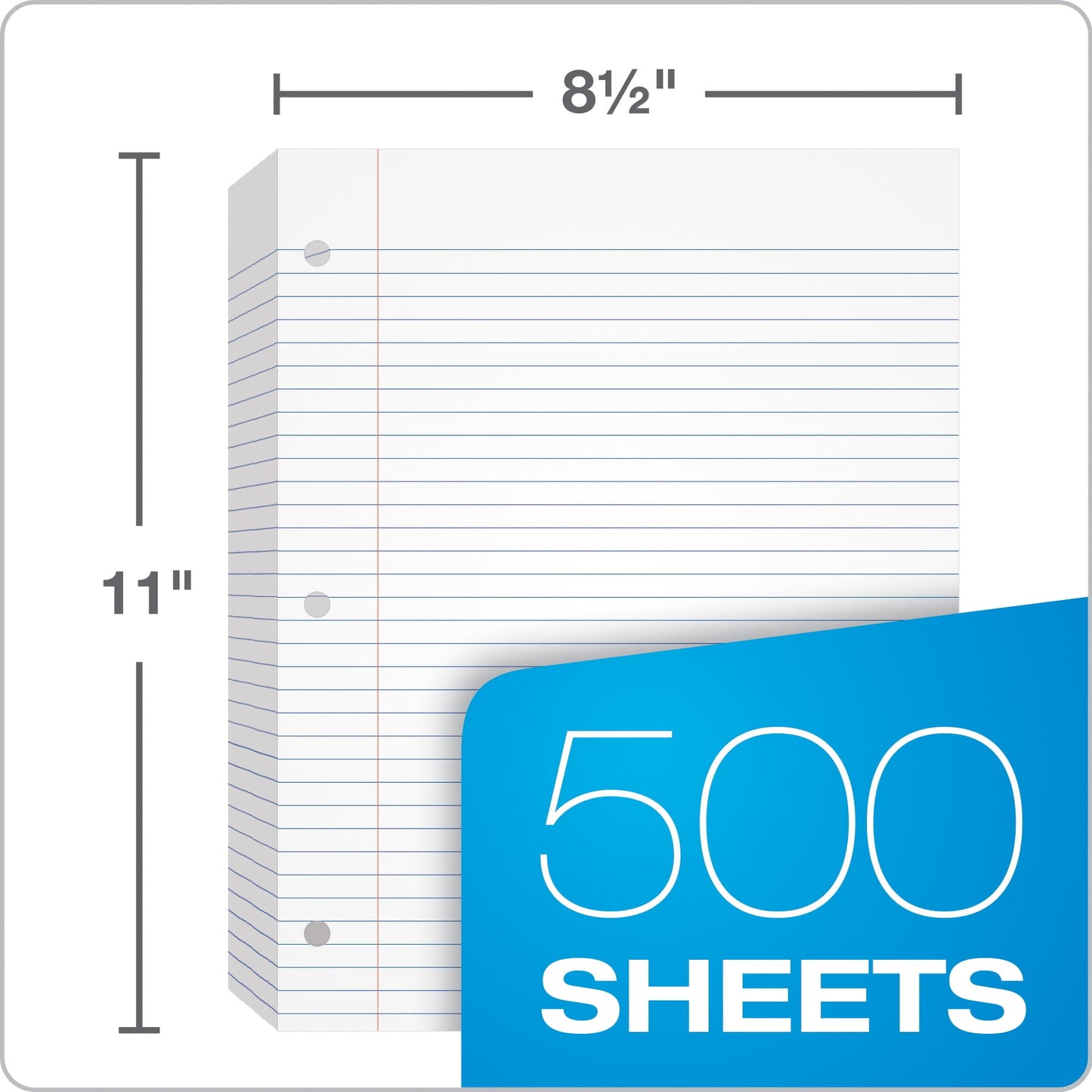 Oxford Filler Paper, 8-1/2 x 11, College Rule, White, 500 Sheets