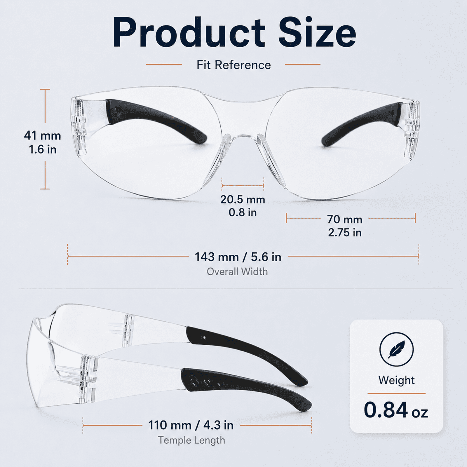 Safety Glasses 12-Pack, Clear Protective Eyewear with Scratch & Impact Resistant Lenses, Wraparound Glasses for Construction, Lab, Workshop