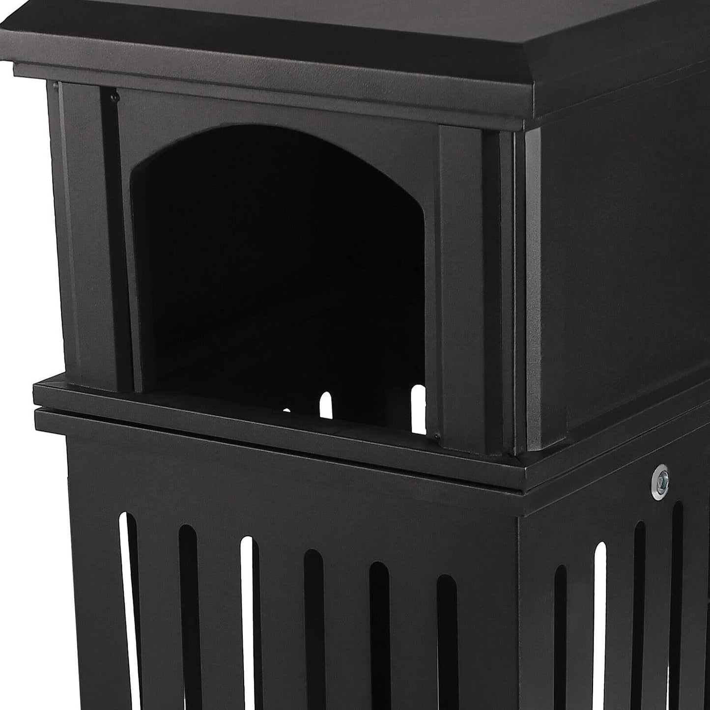 Trash Can with Lid, Large Commercial Garbage Waste for Yard Garage, Heavy Duty Industrial Waste Container (Dark Brown)