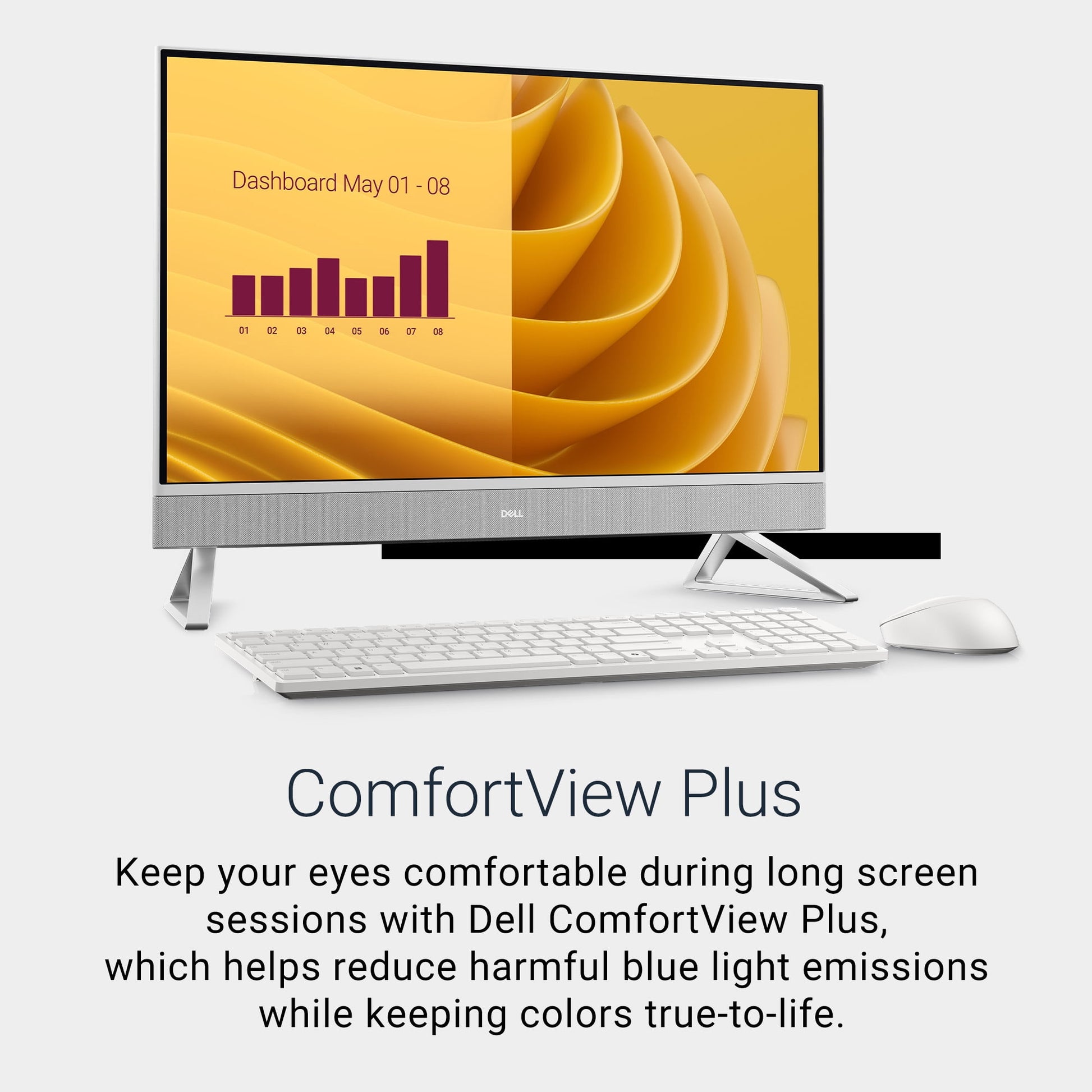 Dell 27 All-in-One Desktop EC27250 27" FHD Display Intel Core i5-1334U 16GB RAM 512GB NVMe SSD White