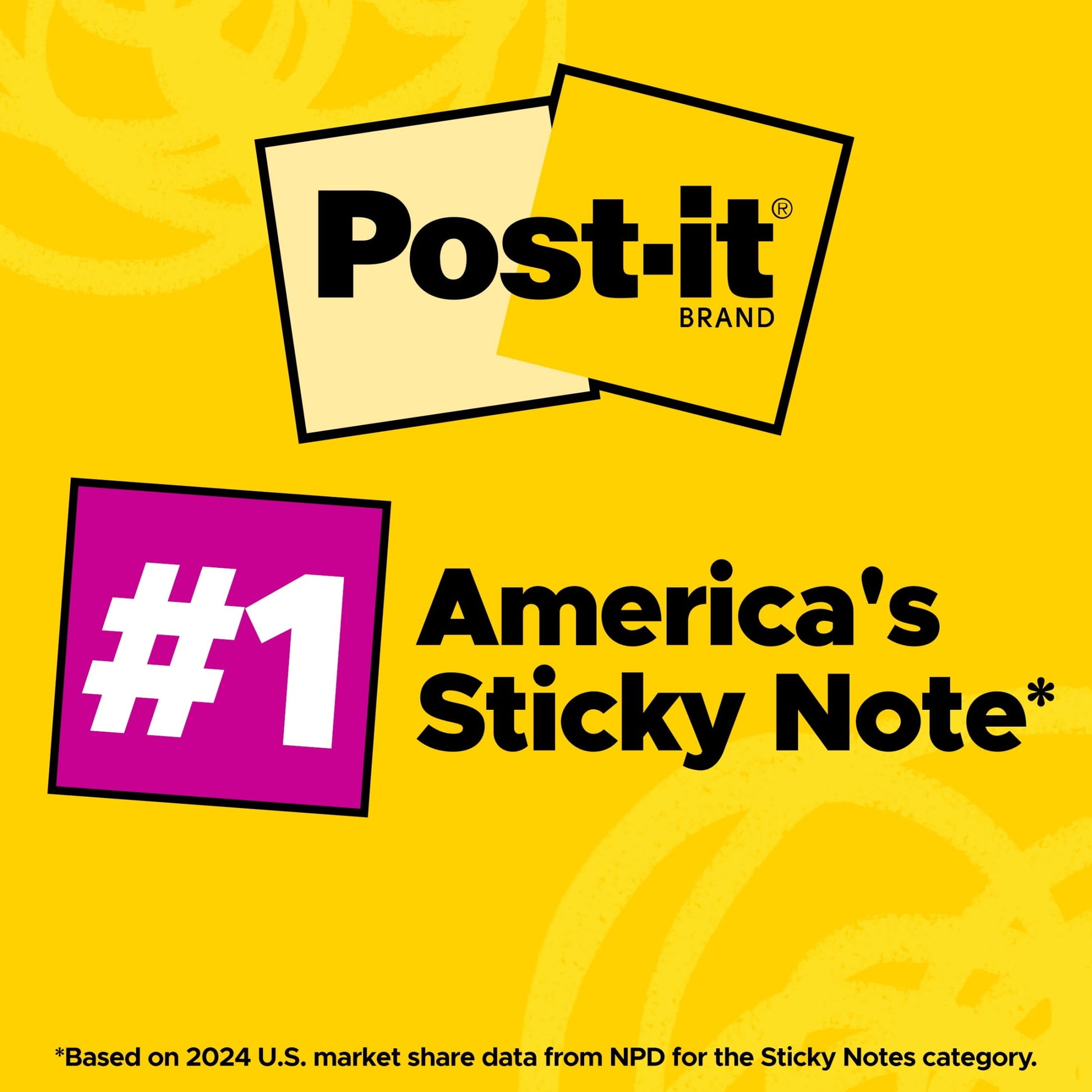 Post-it Super Sticky Notes, 3 in. x 3 in., Supernova Neons, 24 Pads