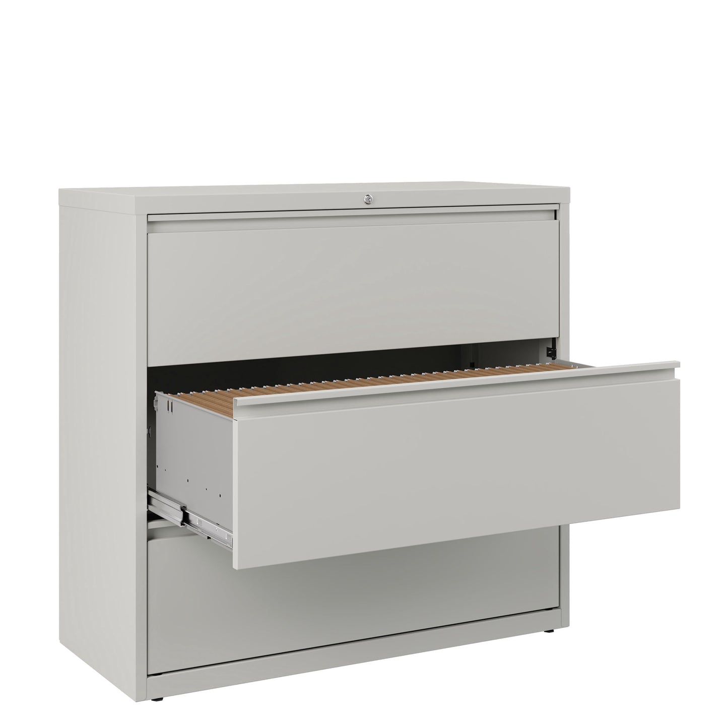 Hirsh 42 inch Wide 3 Drawer Metal Lateral File Cabinet for Home and Office, Holds Letter, Legal and A4 Hanging Folders, Gray