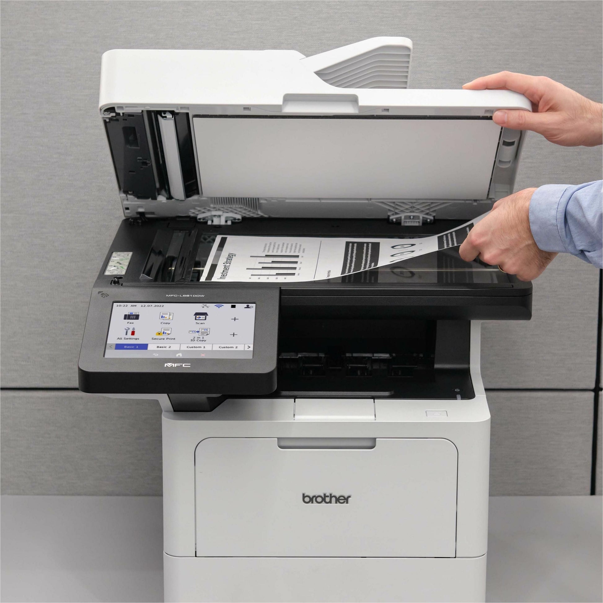 Brother MFC-L6810DW Enterprise Monochrome Laser All-in-One Printer with Low-cost Printing, Large Paper Capacity, Wireless Networking, Advanced Security Features, and Duplex Print, Scan, and Copy