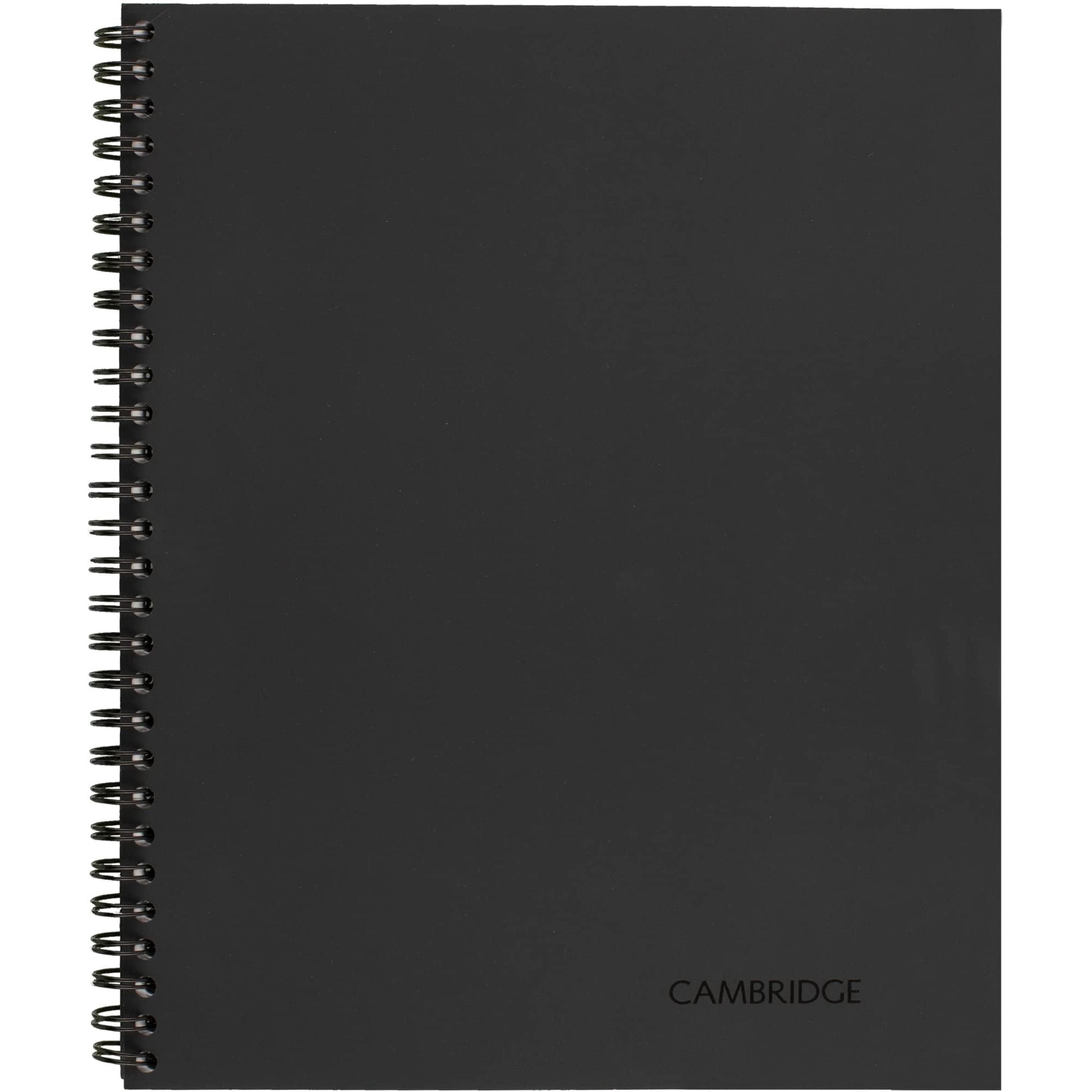 Cambridge® Limited® 30% Recycled Business Notebook, 8 1/4" x 11", 1 Subject, Wide Ruled, 80 Sheets, Black (06064)