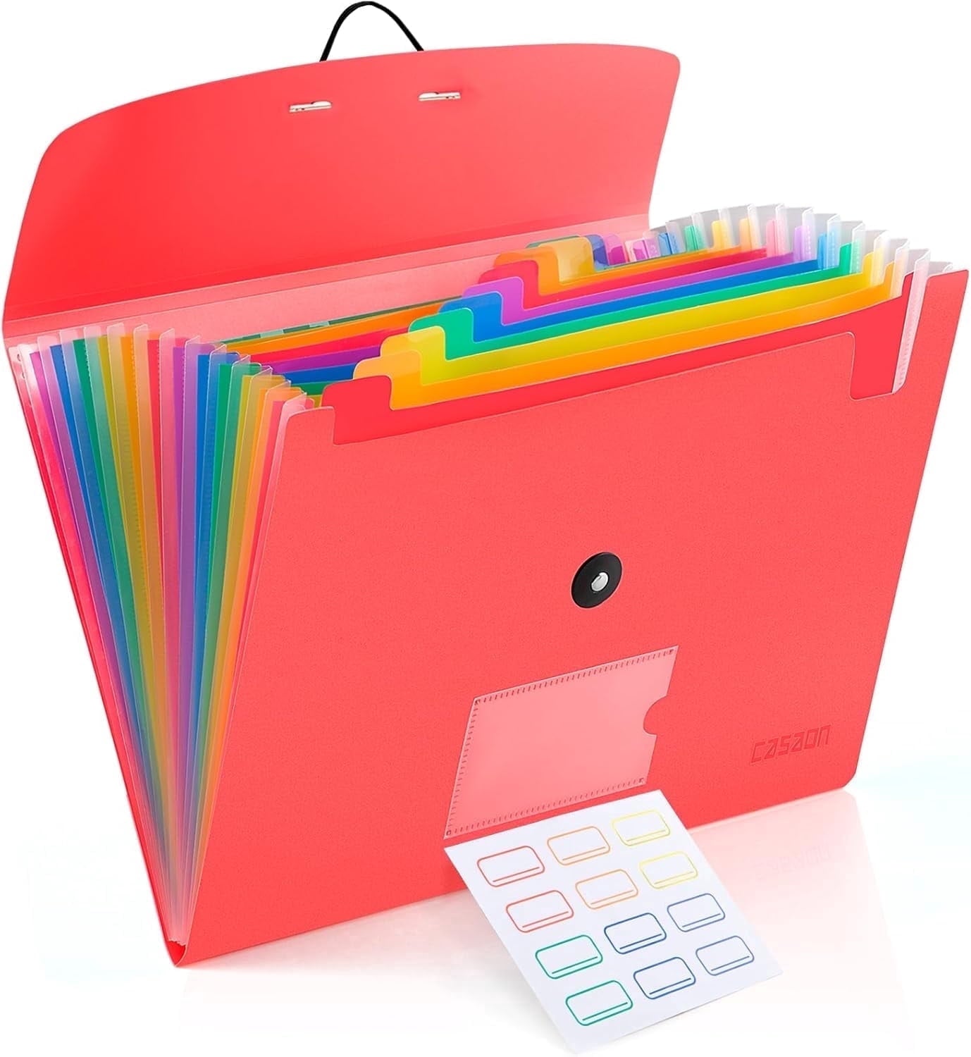 Accordion File Folder, 13-Pockets Expandable File Folder for A4 Letter Size Paper, Blue
