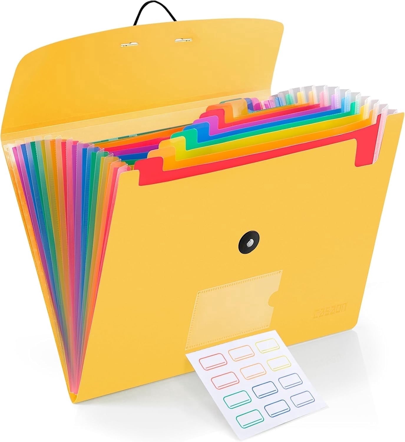 Accordion File Folder, 13-Pockets Expandable File Folder for A4 Letter Size Paper, Blue