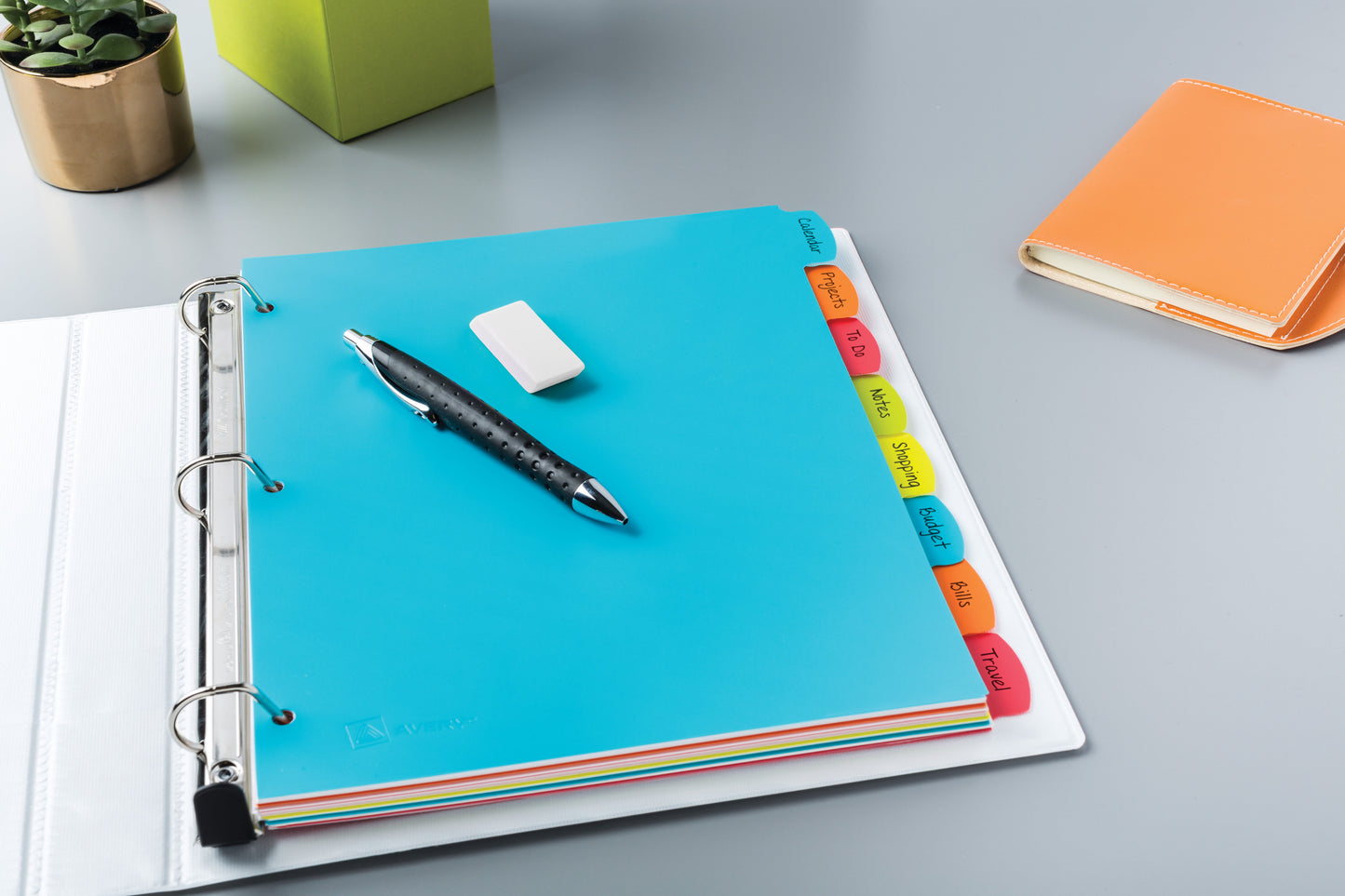 Avery Big Tab Write & Erase Plastic Dividers, 8 Tabs (16130)