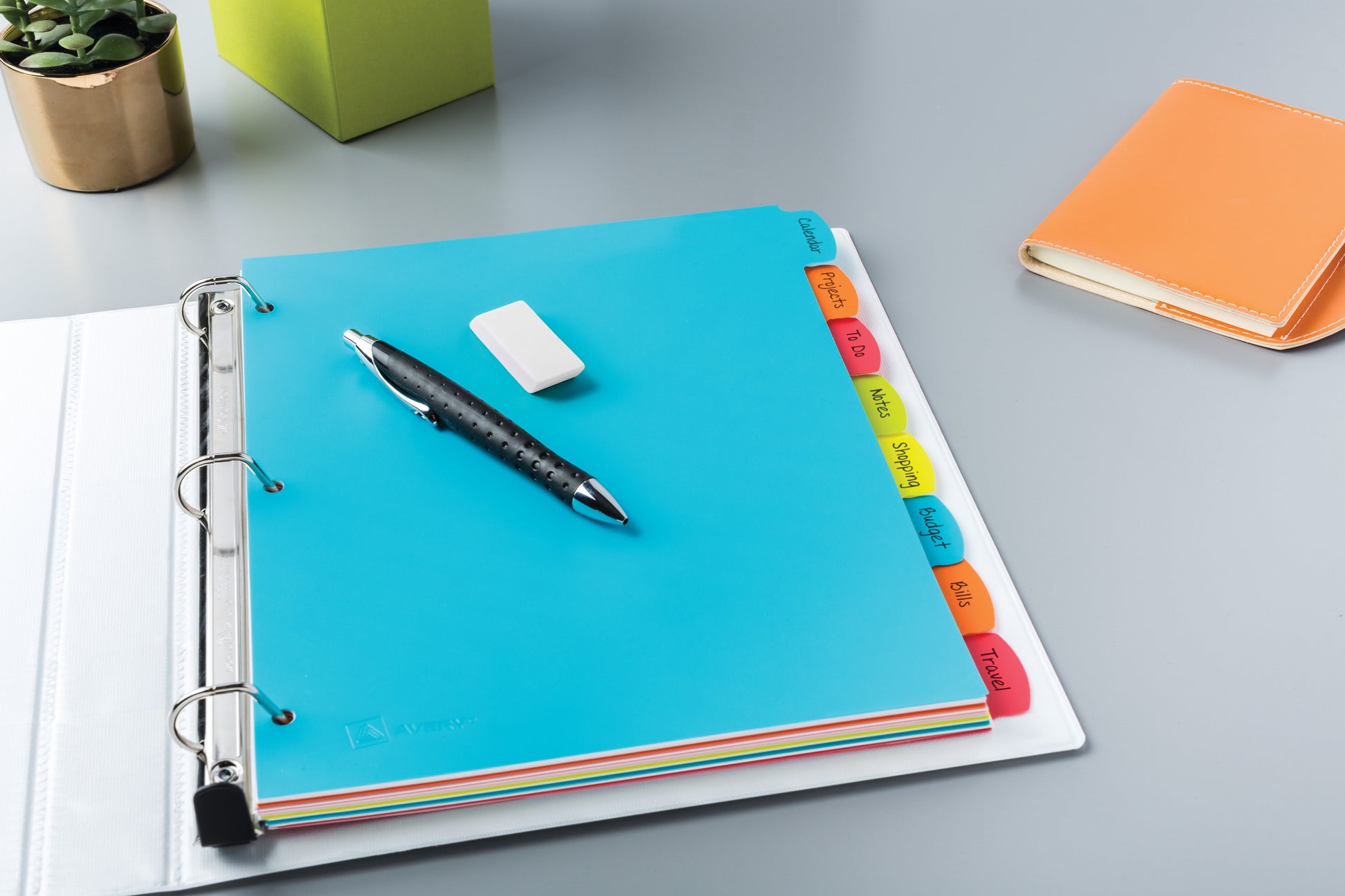Avery Big Tab Write & Erase Plastic Dividers, 8 Tabs (16130)