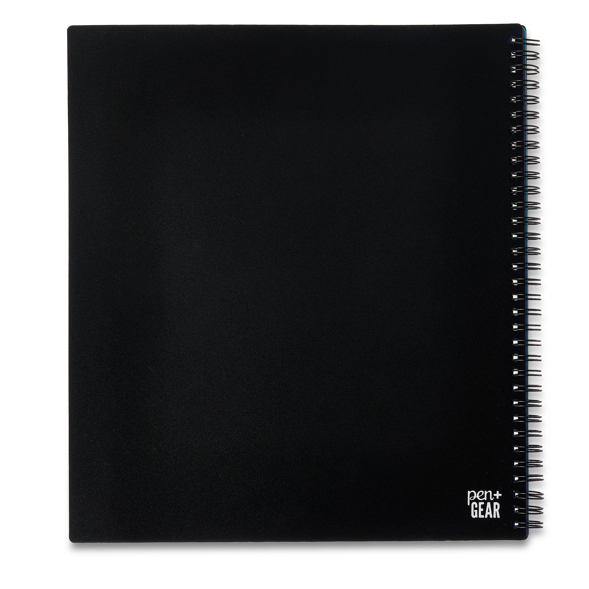 Pen+Gear 12 Pocket Spiral Poly File Organizer, Black File Folder