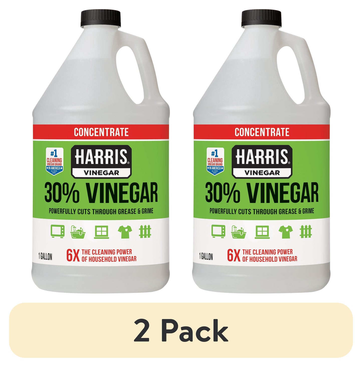 Harris 30% Concentrated Vinegar, Multi-Purpose Use for Home and Outdoor, 1 Gallon
