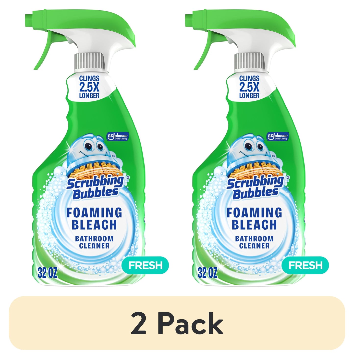Scrubbing Bubbles Foaming Bleach Bathroom Shower & Tub Cleaner Spray, Mold & Mildew Stain Remover, 32 oz