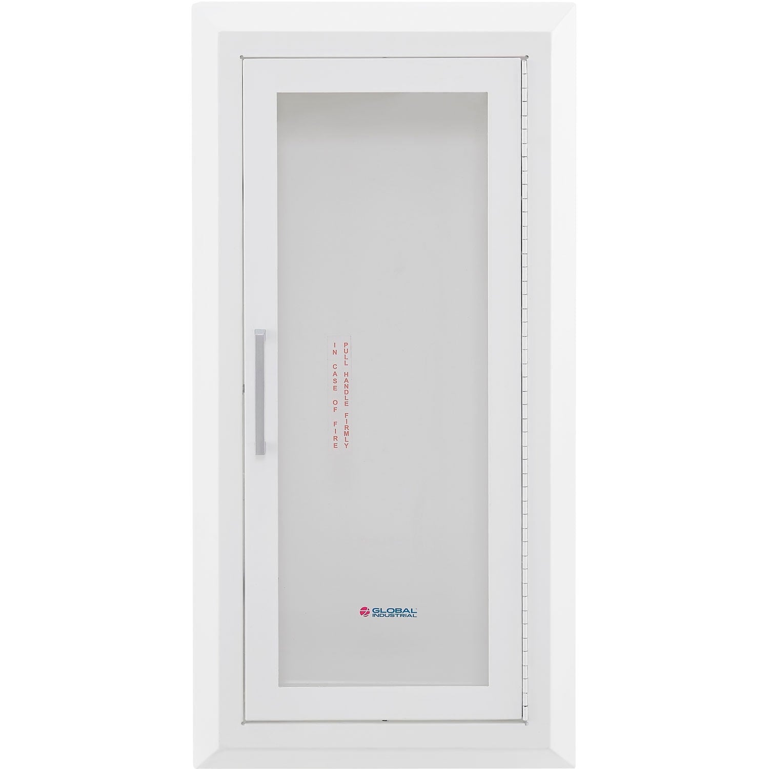 Global Industrial Fire Extinguisher Cabinet, Semi-Recessed, Fits 10 Lbs.