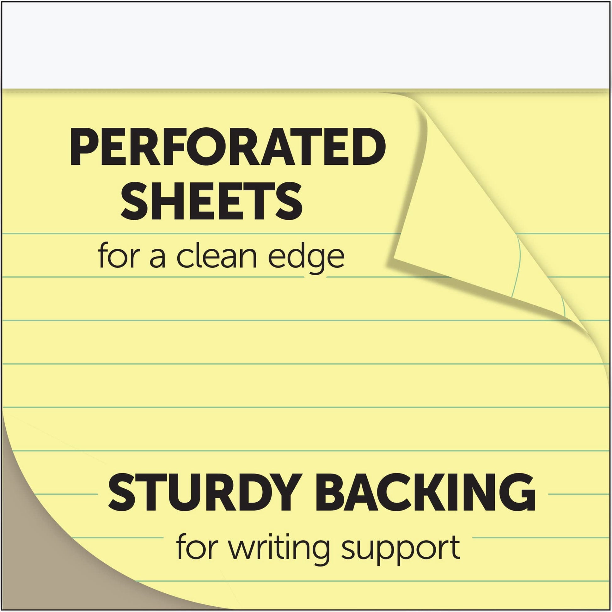 TOPS The Legal Pad Writing Pads, Jr. Legal Rule, 5 x 8, 50 Sheets, Canary, 12 Pack