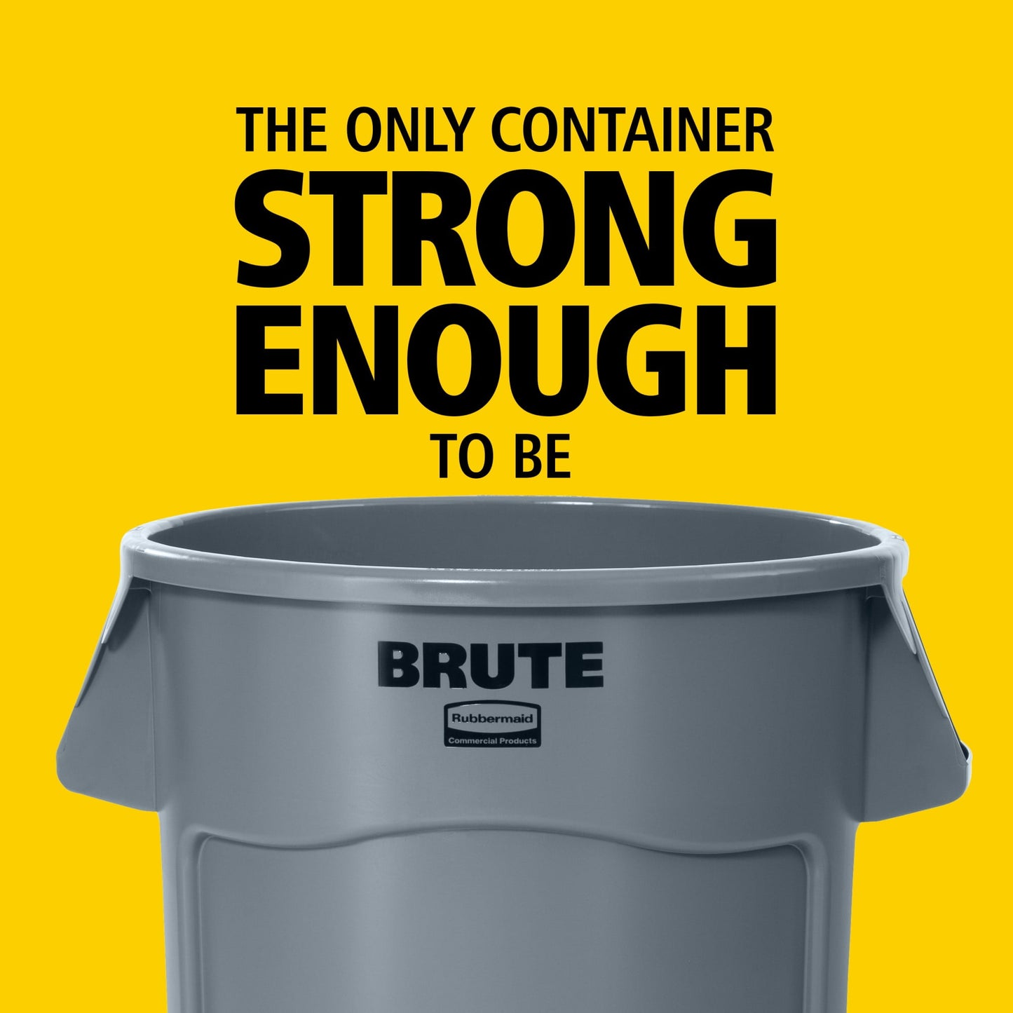 Rubbermaid Brute 32-Gallon Trash Can with Lid, Grey
