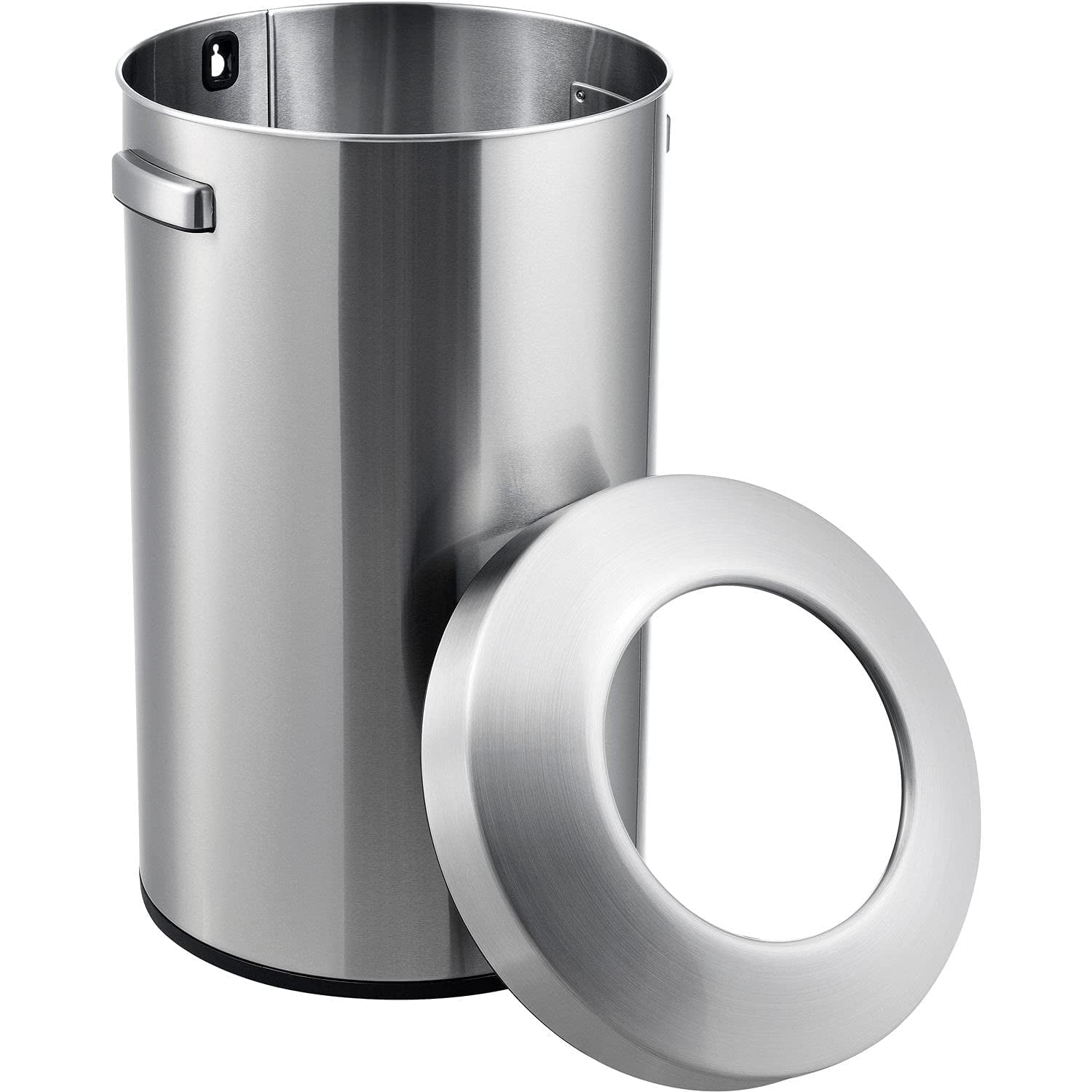 Global Industrial Stainless Steel Round Open Top Trash Can 21 Gallon