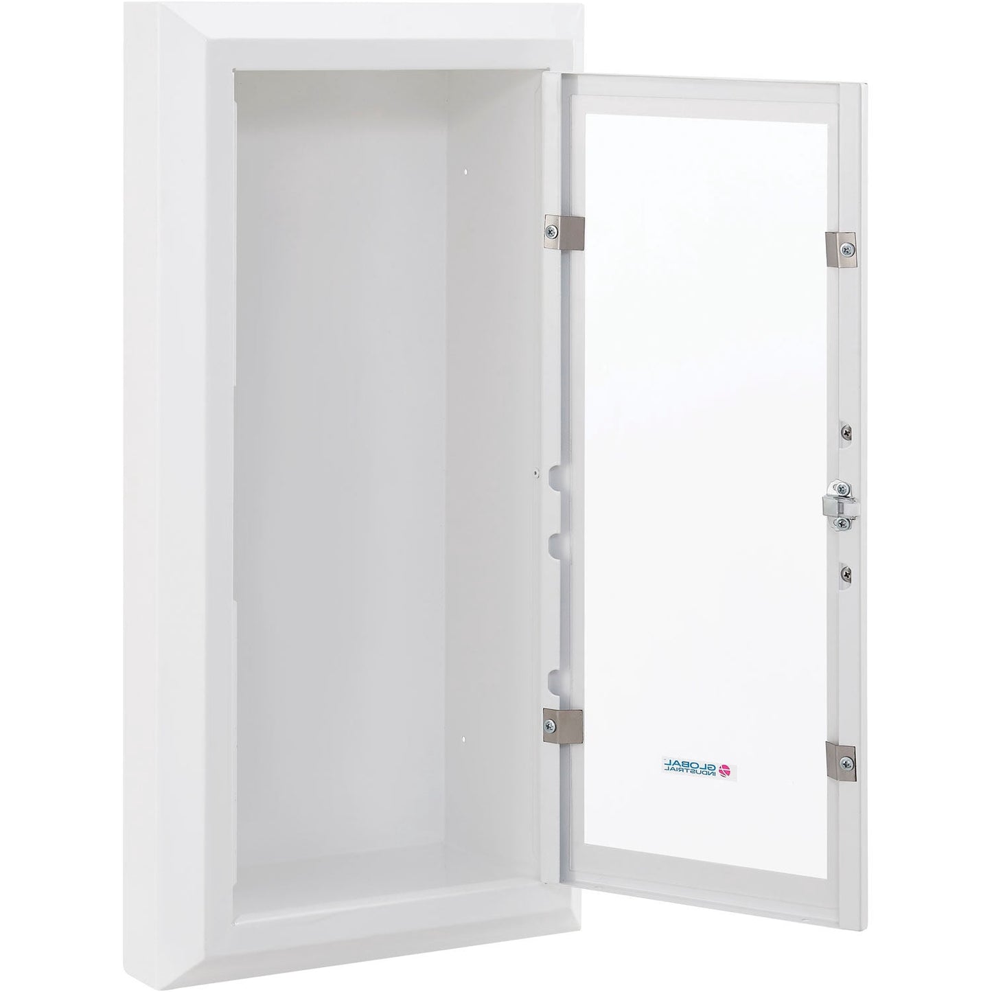 Global Industrial Fire Extinguisher Cabinet, Semi-Recessed, Fits 10 Lbs.