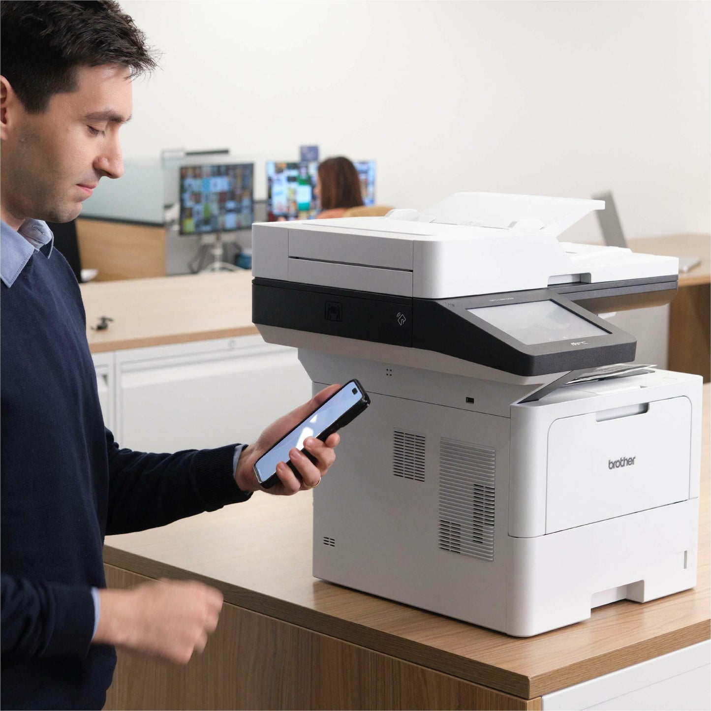 Brother MFC-L6810DW Enterprise Monochrome Laser All-in-One Printer with Low-cost Printing, Large Paper Capacity, Wireless Networking, Advanced Security Features, and Duplex Print, Scan, and Copy