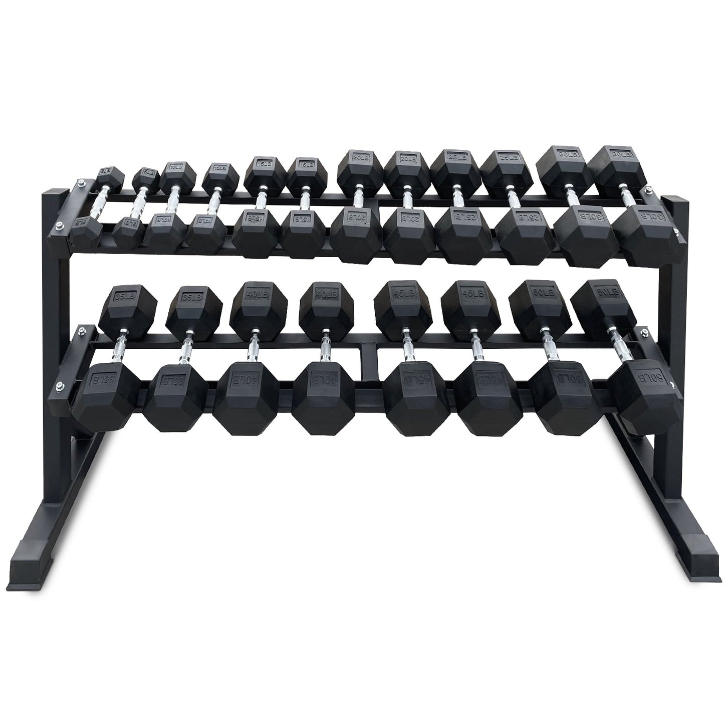 5–100 lbs Dumbbells Weight Set (20 Pairs) with Weight Storage Rack, 2100 lbs Hex Dumbbell Sets, Gyms Weights Dumbbells Sets with Rack, Weight Set for Home Gym, Strength Training