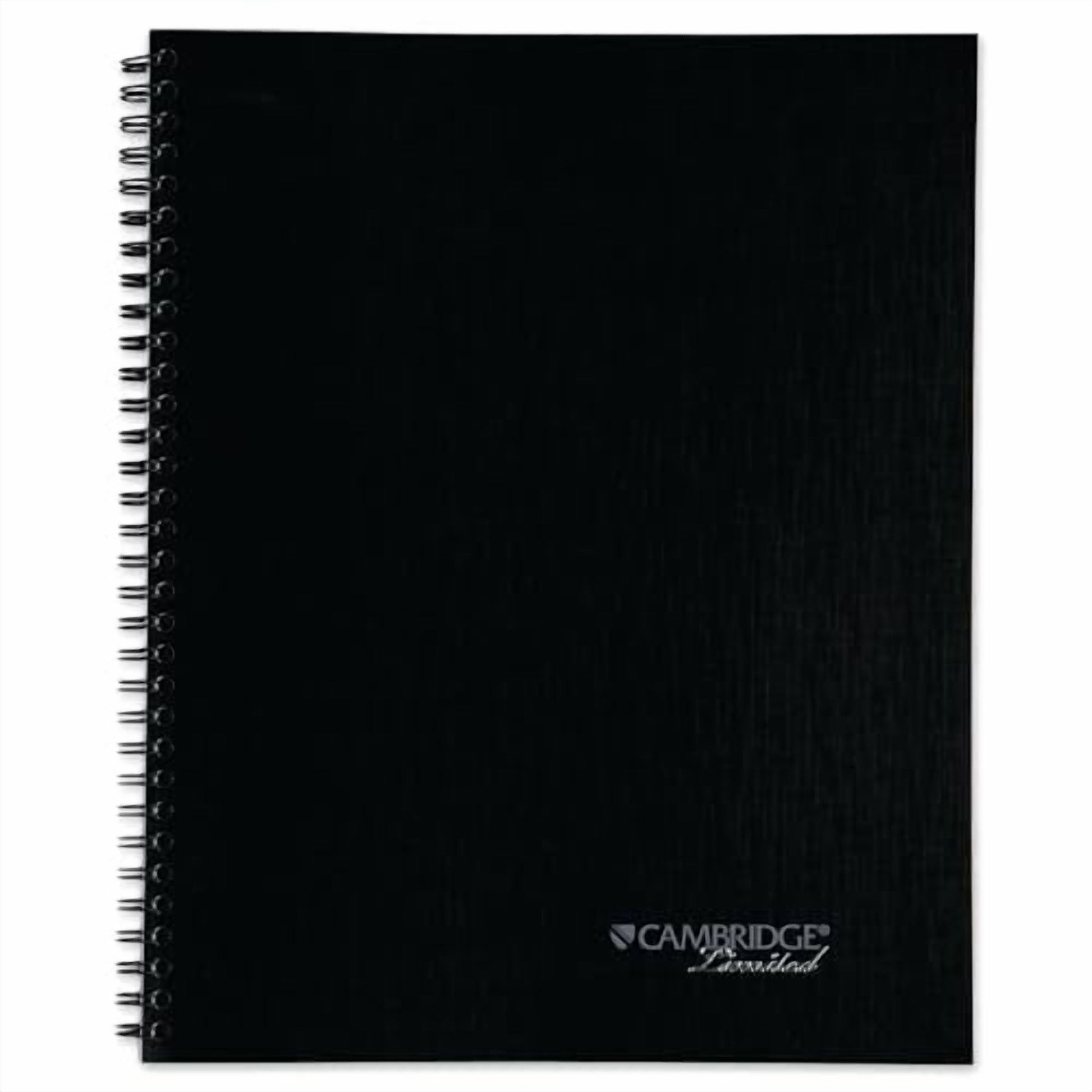 Cambridge® Limited® 30% Recycled Business Notebook, 8 1/4" x 11", 1 Subject, Wide Ruled, 80 Sheets, Black (06064)