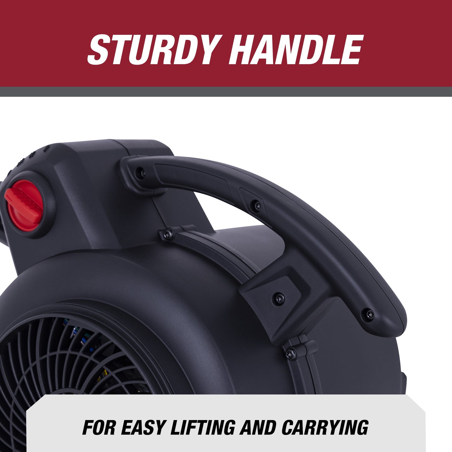 Hyper Tough 1/3 HP 1200 CFM Air Mover Blower Fan for Home Use, Workshop, and Industrial Use - 3 Speeds, 3 Adjustable Angles, and a Daisy Chain