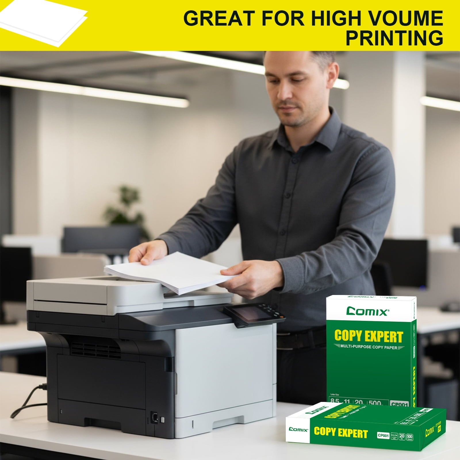 Comix Copy Paper 8.5 x 11 inch, Mutipurpose Paper All in One 20LB, 92 Bright 1500 Sheets White