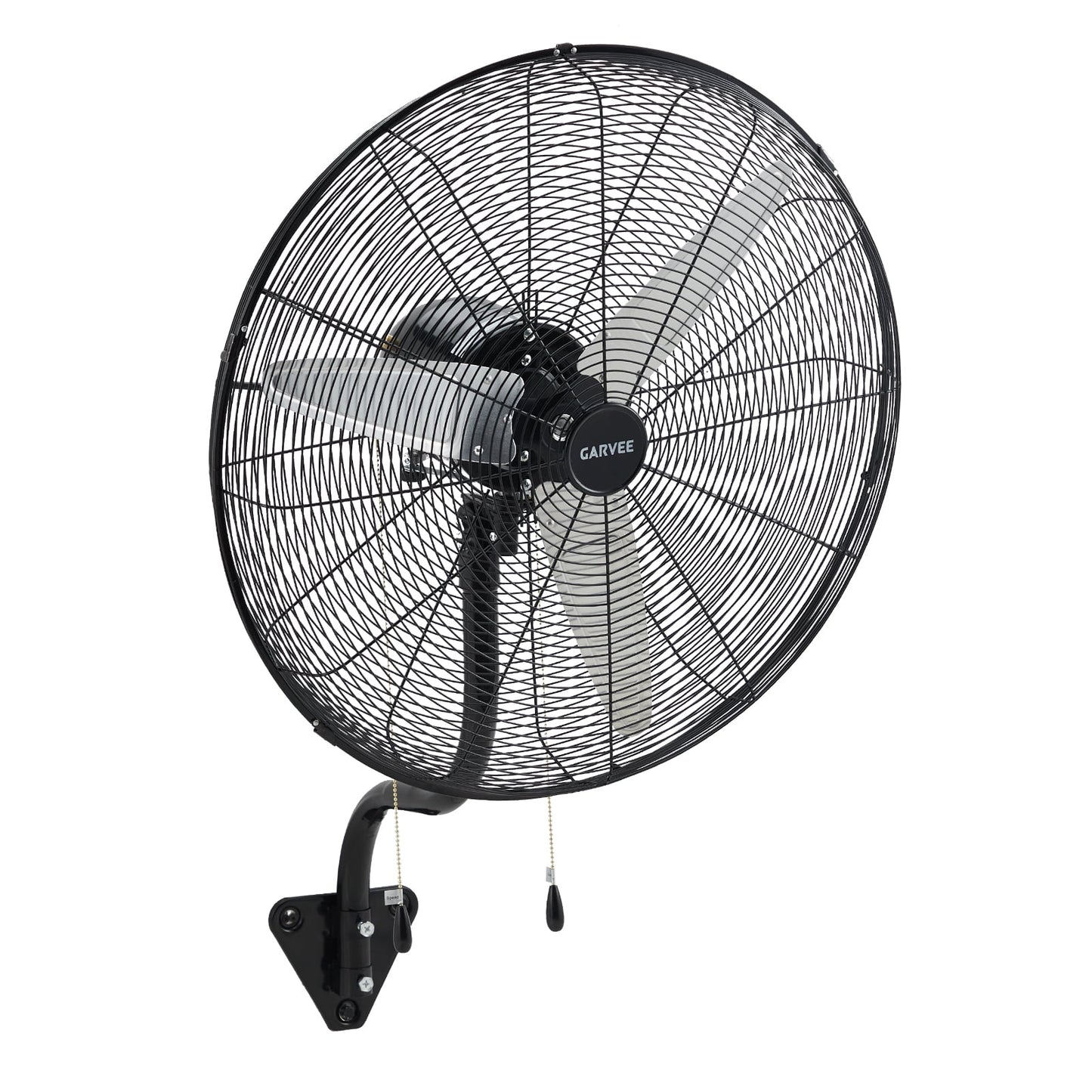 Wall Mount Fan 26 Inch High Velocity Industrial Oscillating with Dual Pull Cord, 4900CFM Heavy Duty Metal Fan 3 Speeds for Garage Workshop Patio