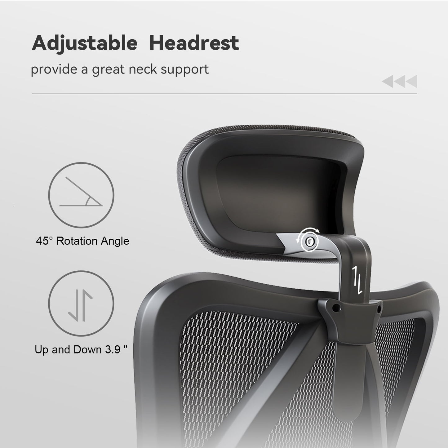 Sihoo M18 Mesh Ergonomic Office Chair with Adjustable Lumbar Support, High Back, Black