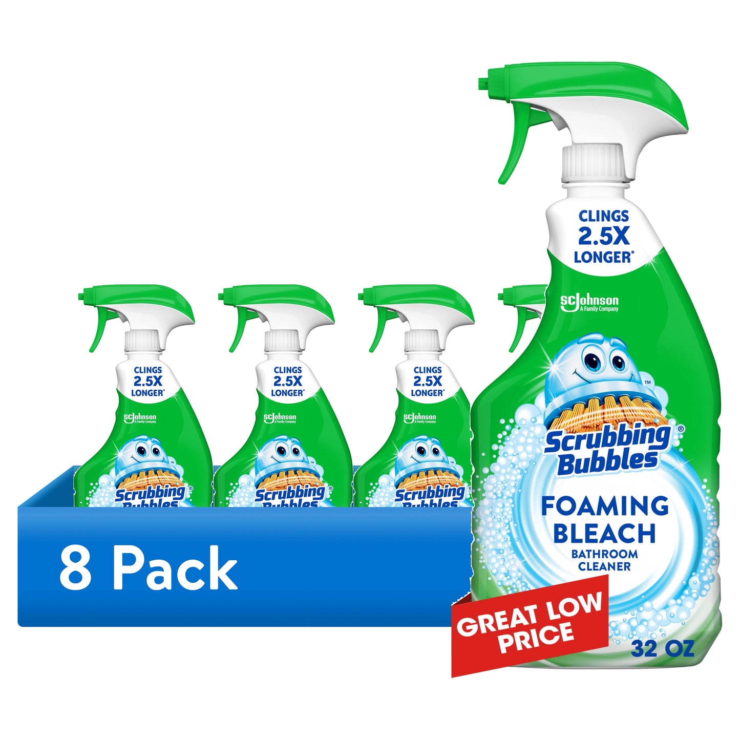 Scrubbing Bubbles Foaming Bleach Bathroom Shower & Tub Cleaner Spray, Mold & Mildew Stain Remover, 32 oz