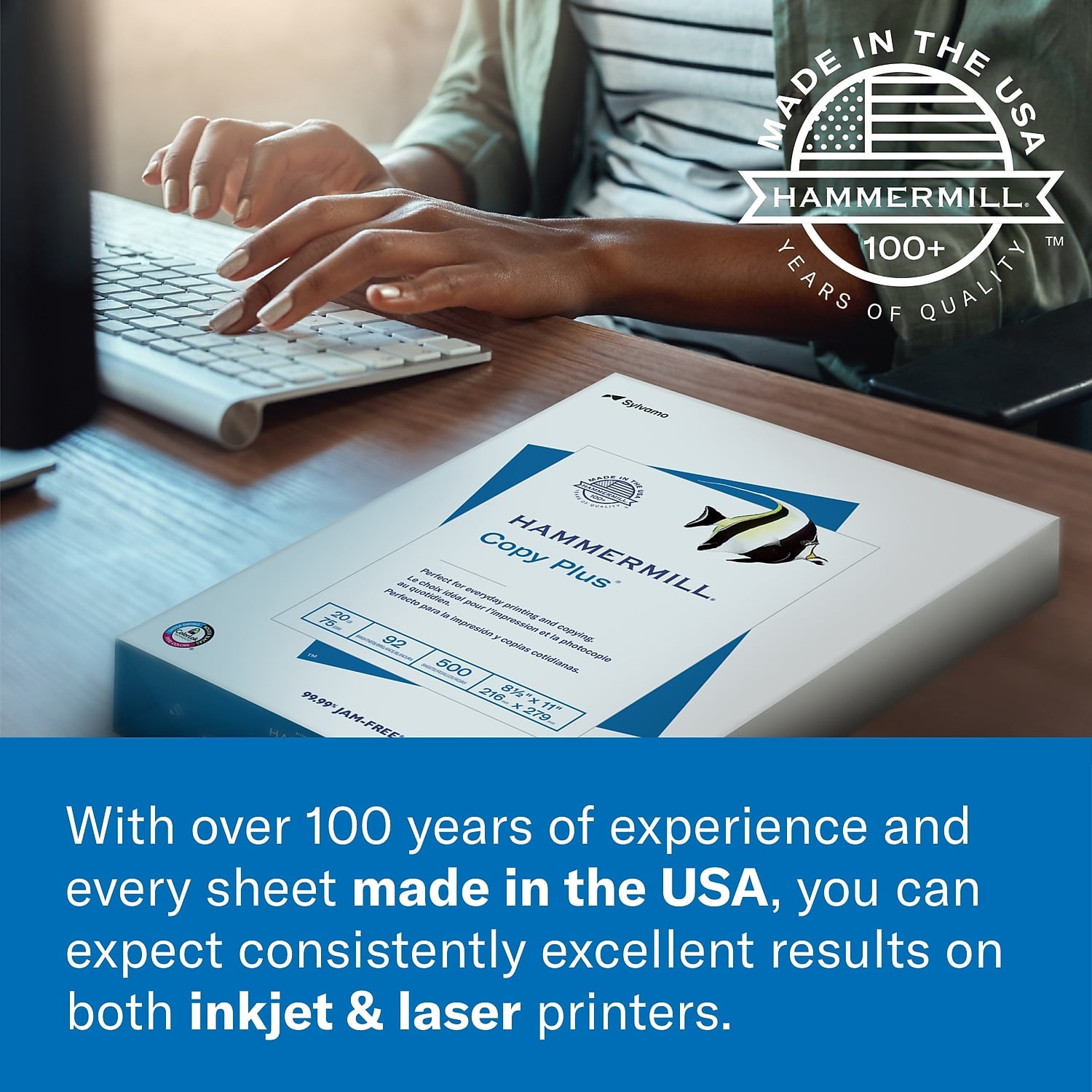 Hammermill 102475CT Premium Color Copy Print Paper, 100 Bright, 28 Lb Bond Weight, 8.5 X 14, Photo White, 500 Sheets/ream, 8 Reams/carton