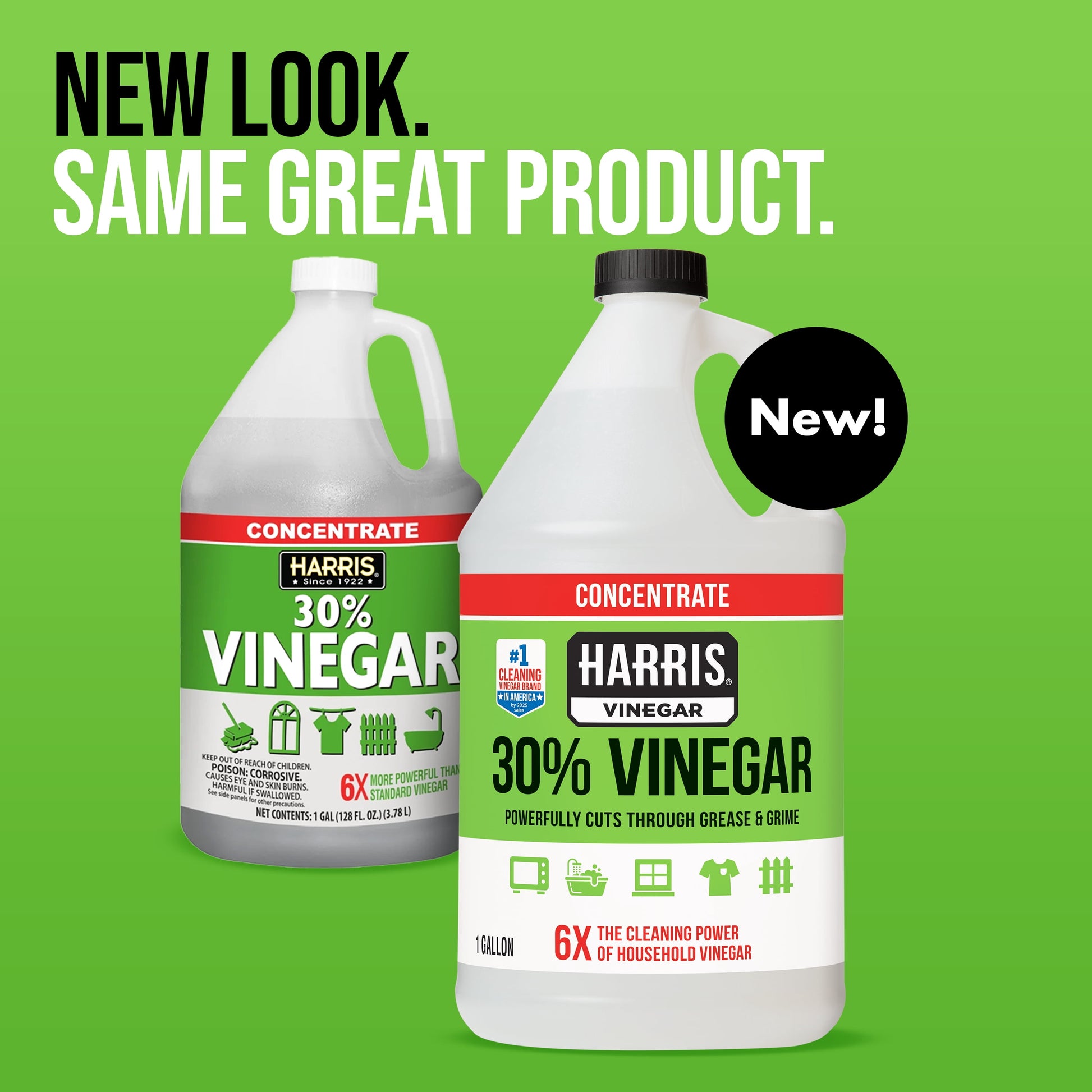 Harris 30% Concentrated Vinegar, Multi-Purpose Use for Home and Outdoor, 1 Gallon