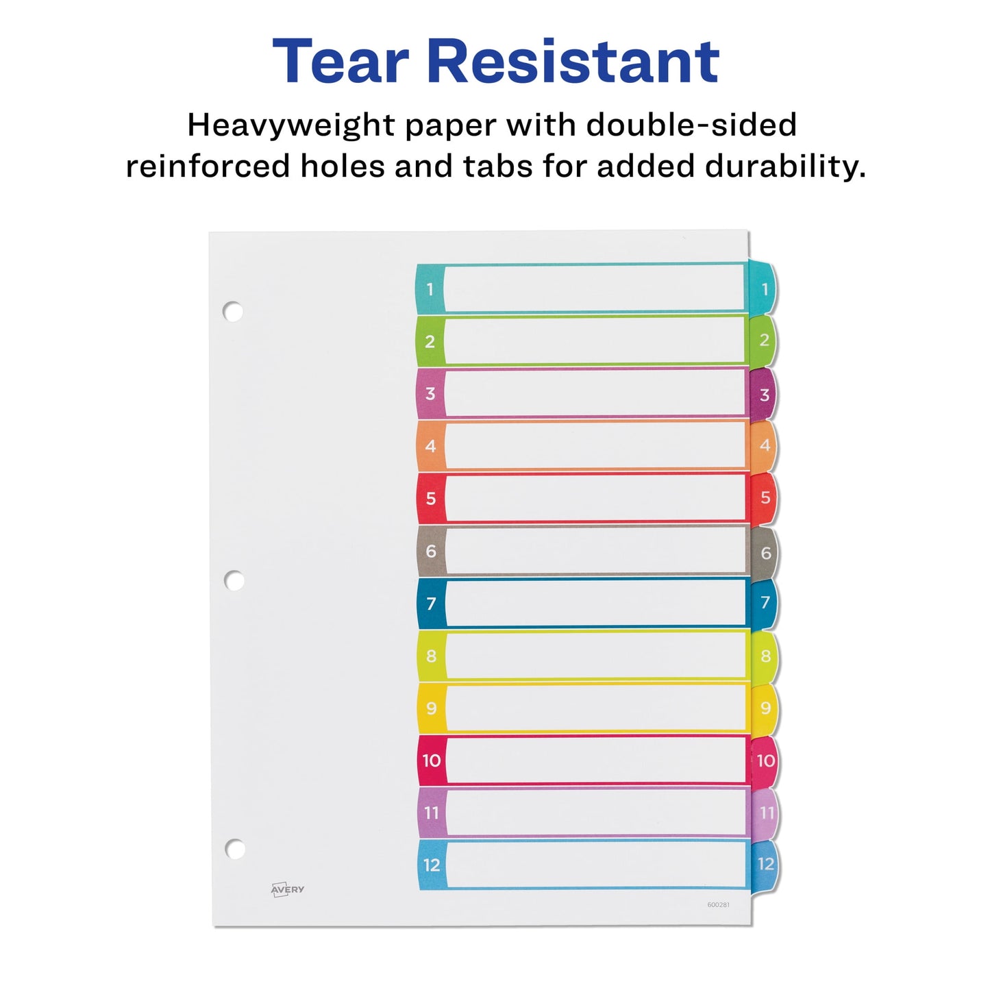 Avery Dividers, 12 Tabs, Ready Index, Contemporary Tabs (11194)