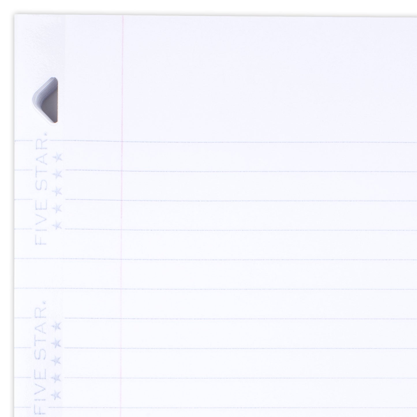 Five Star Reinforced Filler Paper Plus Study App, Wide Ruled, 8" x 10.5", 80 Sheets/Pack