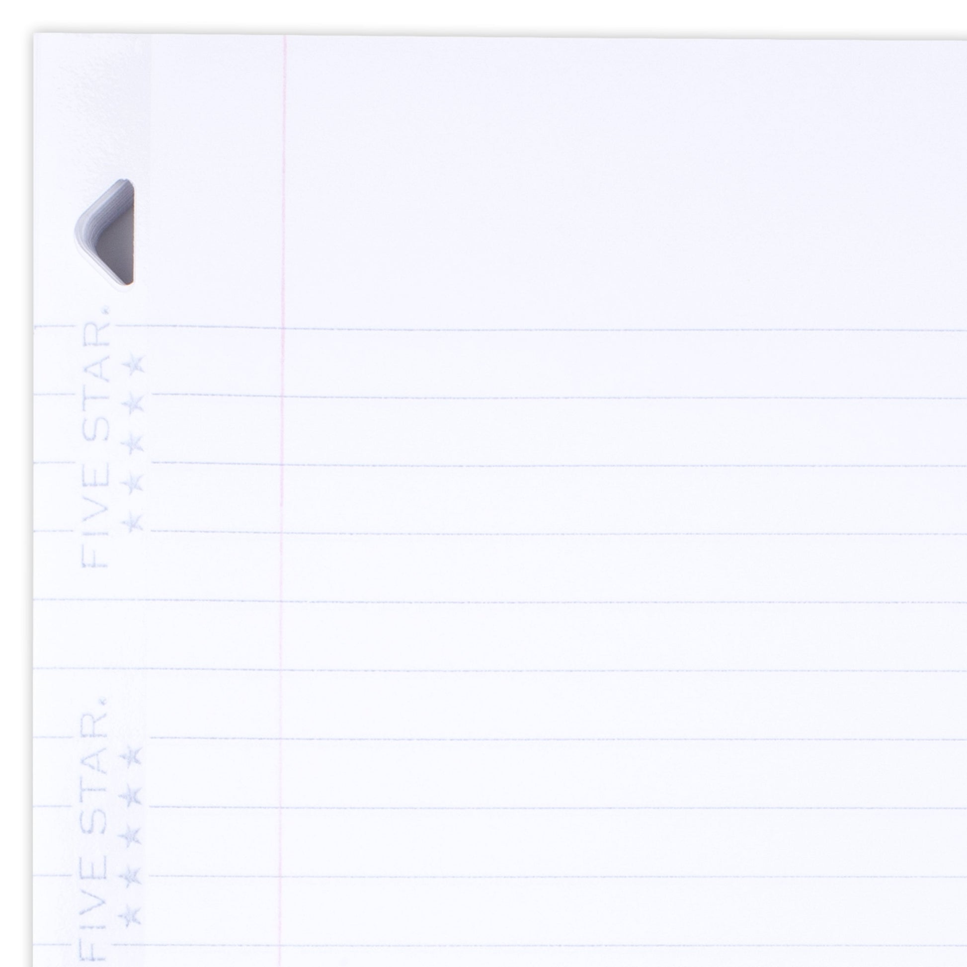 Five Star Reinforced Filler Paper Plus Study App, Wide Ruled, 8" x 10.5", 80 Sheets/Pack