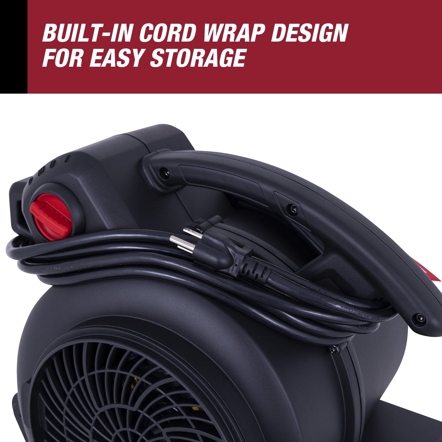 Hyper Tough 1/3 HP 1200 CFM Air Mover Blower Fan for Home Use, Workshop, and Industrial Use - 3 Speeds, 3 Adjustable Angles, and a Daisy Chain