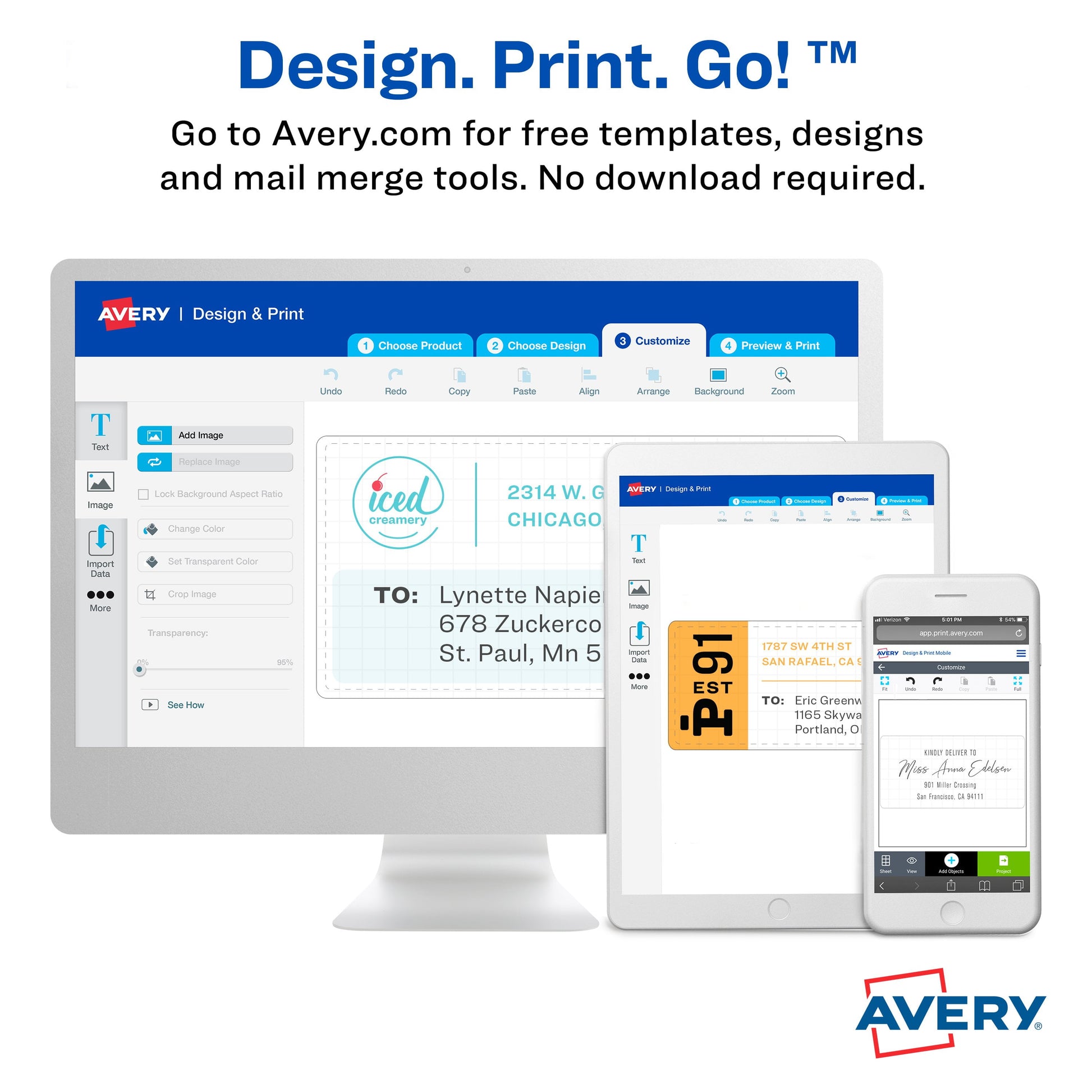 Avery Insertable Divider, Style Edge, 8-Tab, Plastic, Printable Inserts, Multicolor Tabs, 1 Set