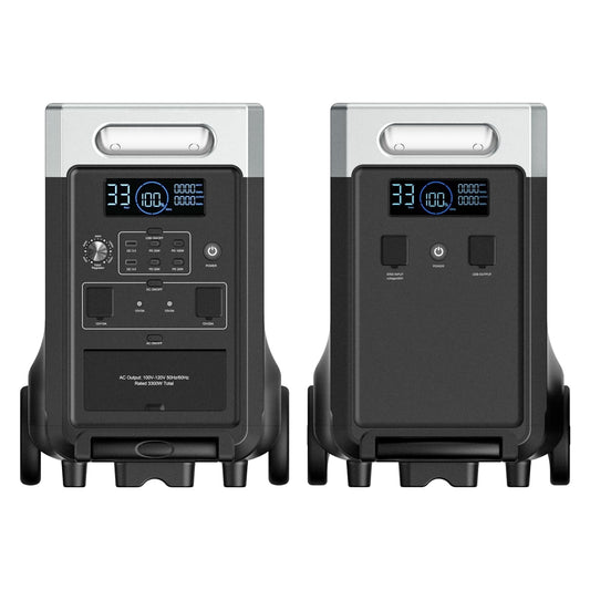 AFERIY 7680Wh Portable Power Station,P310 with 1 Extra Battery,120V 3600W Expandable Capacity LiFePO4 Battery Backup,Solar Generator for Home Use,Outdoor Camping,Power Outage,Camping,RV,Emergencies