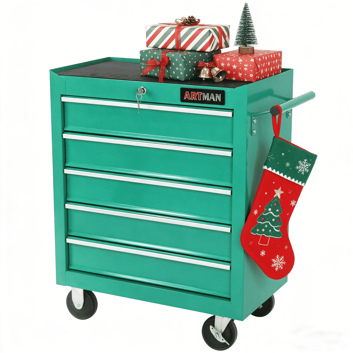 ARTMAN 2-IN-1 Tool Chest,8-Drawer High Capacity Tool Box, Rolling Tool Storage Cabinet with Wheels and Drawers for Garage Workshop Repair Shop