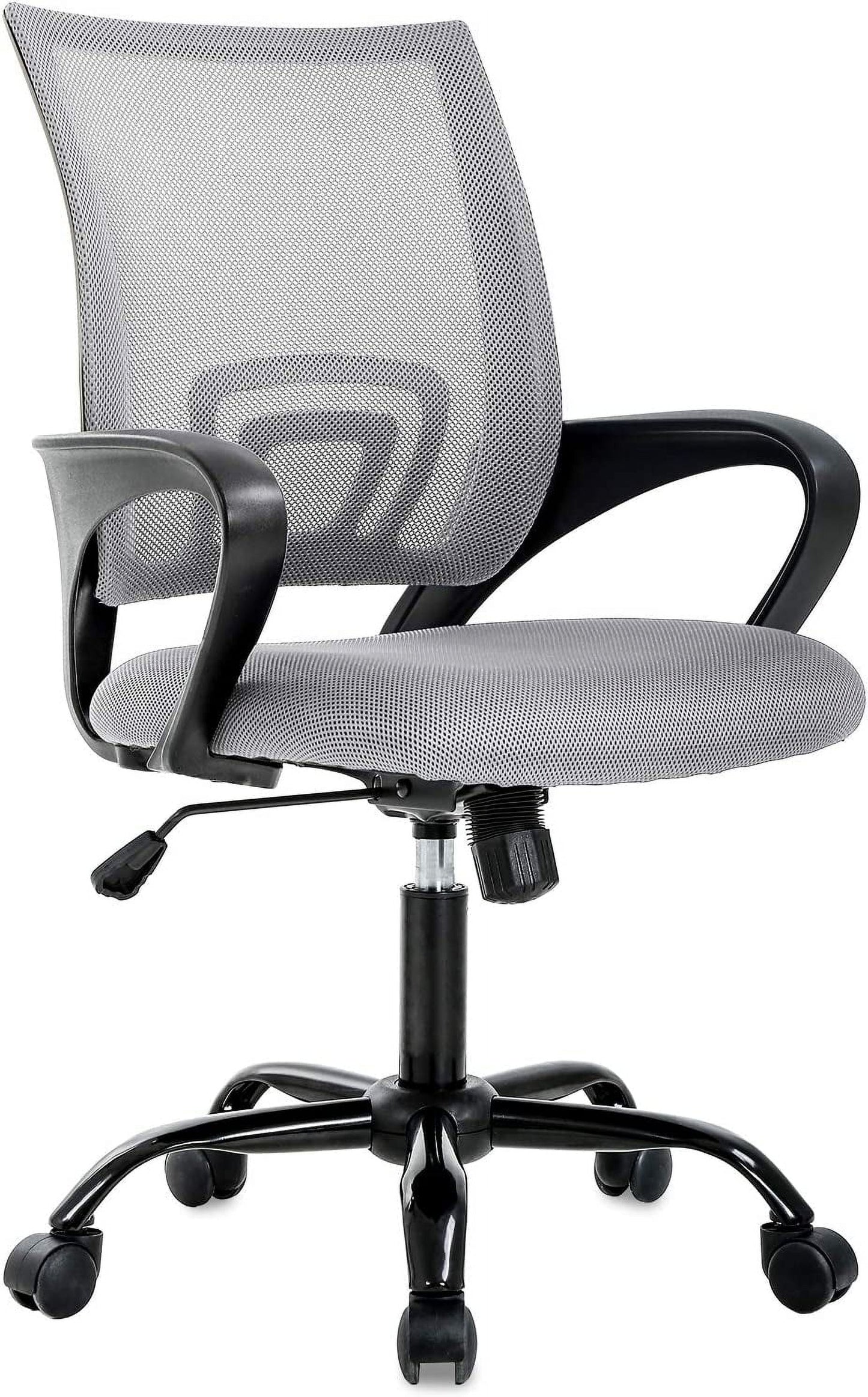 BestOffice Ergonomic Home Office Chair, Adjustable Lumbar Support and Height, with Arms, Black