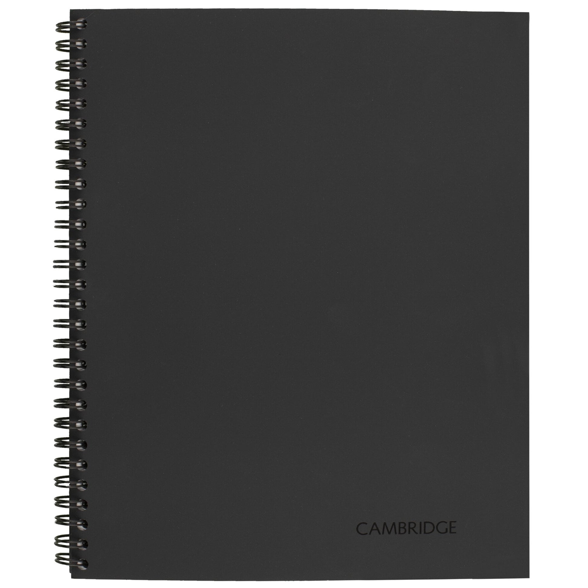 Cambridge® Limited® 30% Recycled Business Notebook, 8 1/4" x 11", 1 Subject, Wide Ruled, 80 Sheets, Black (06064)
