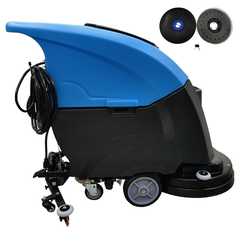 Commercial Auto Floor Scrubber Machine 20" Brush 160RPM Brush Speed 23.5 Gallons of Dual Tanks 110V