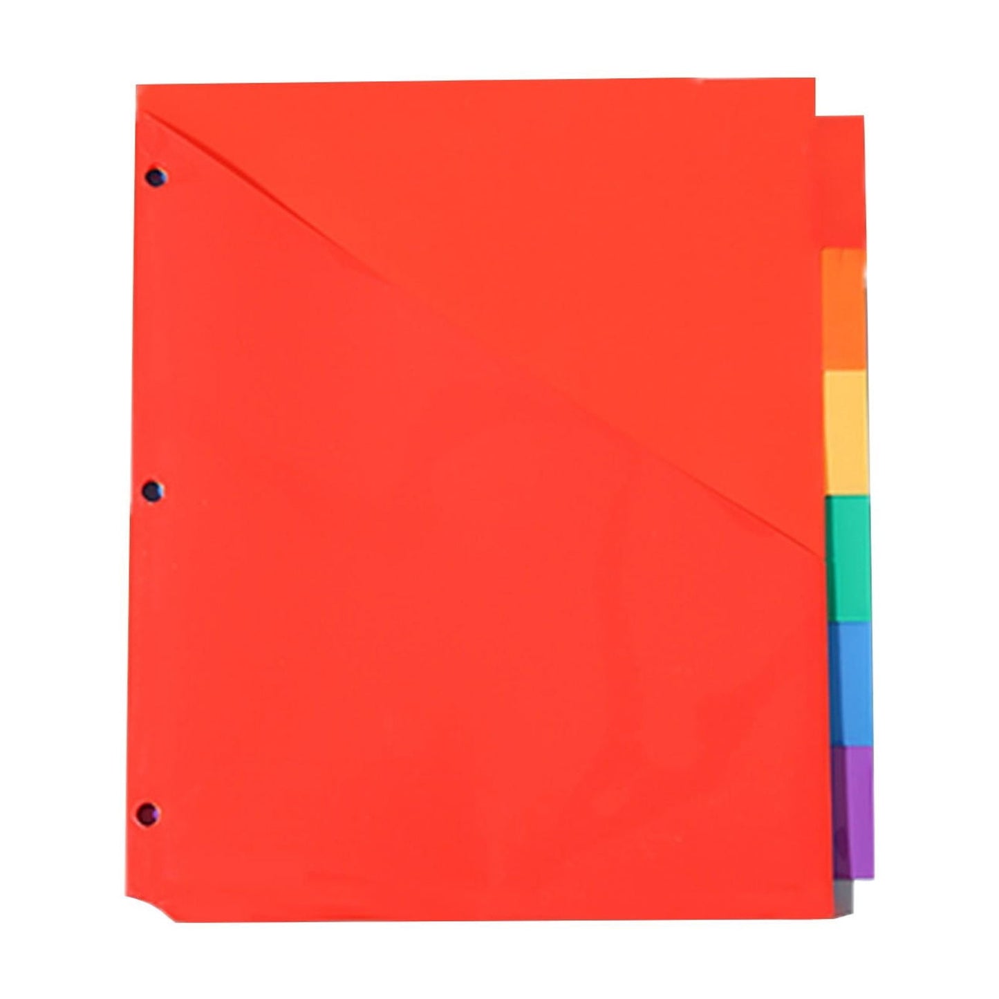 JOGZMZ 6-Tab Binder Dividers with Pockets, Frosted Plastic 3-Hole Punch File Organizers, Waterproof Expanding Folder Inserts for Office Documents