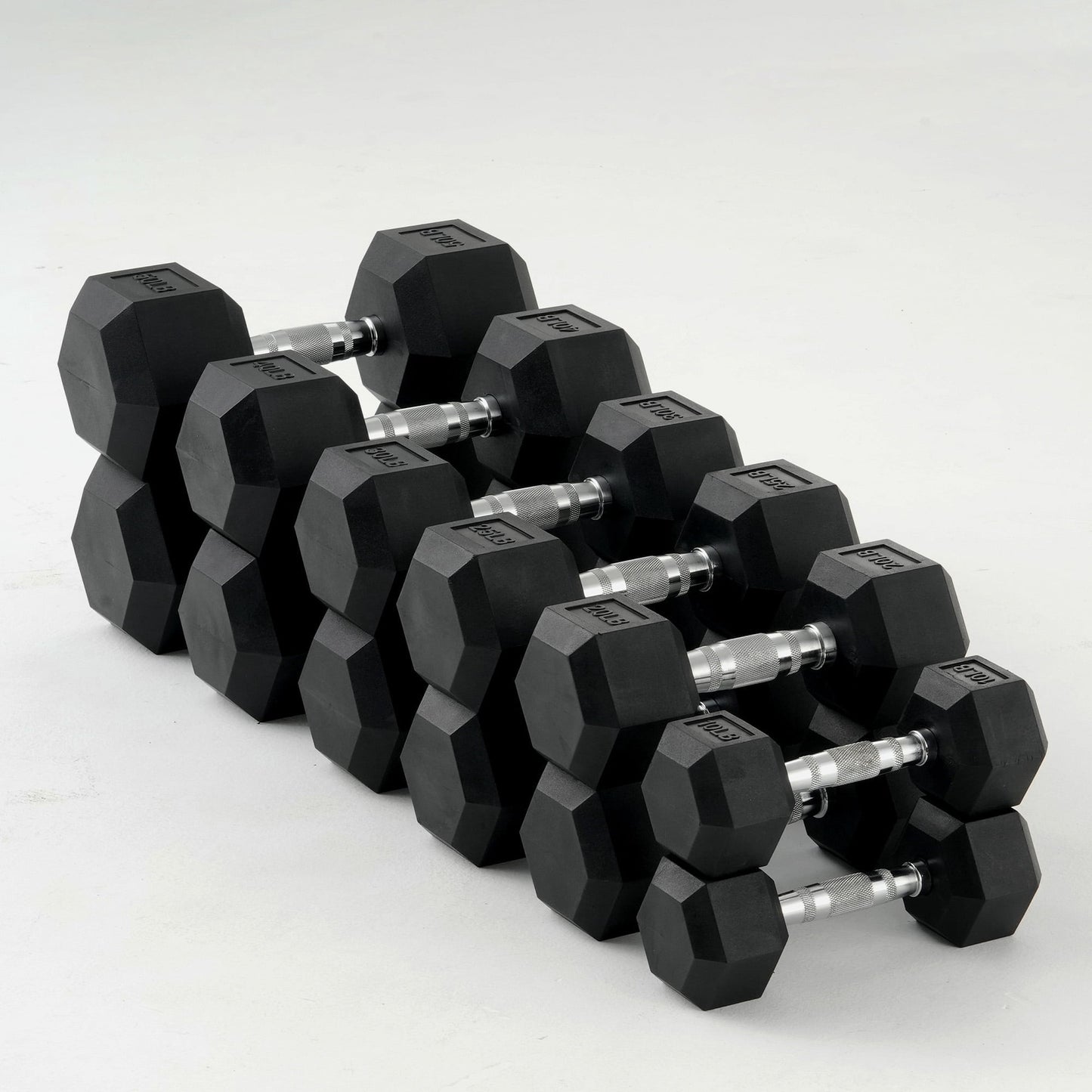 Mikolo Rubber Hex Dumbbell Set with Racks, Options in 550lbs, Strength Training Weight Set Home Gym