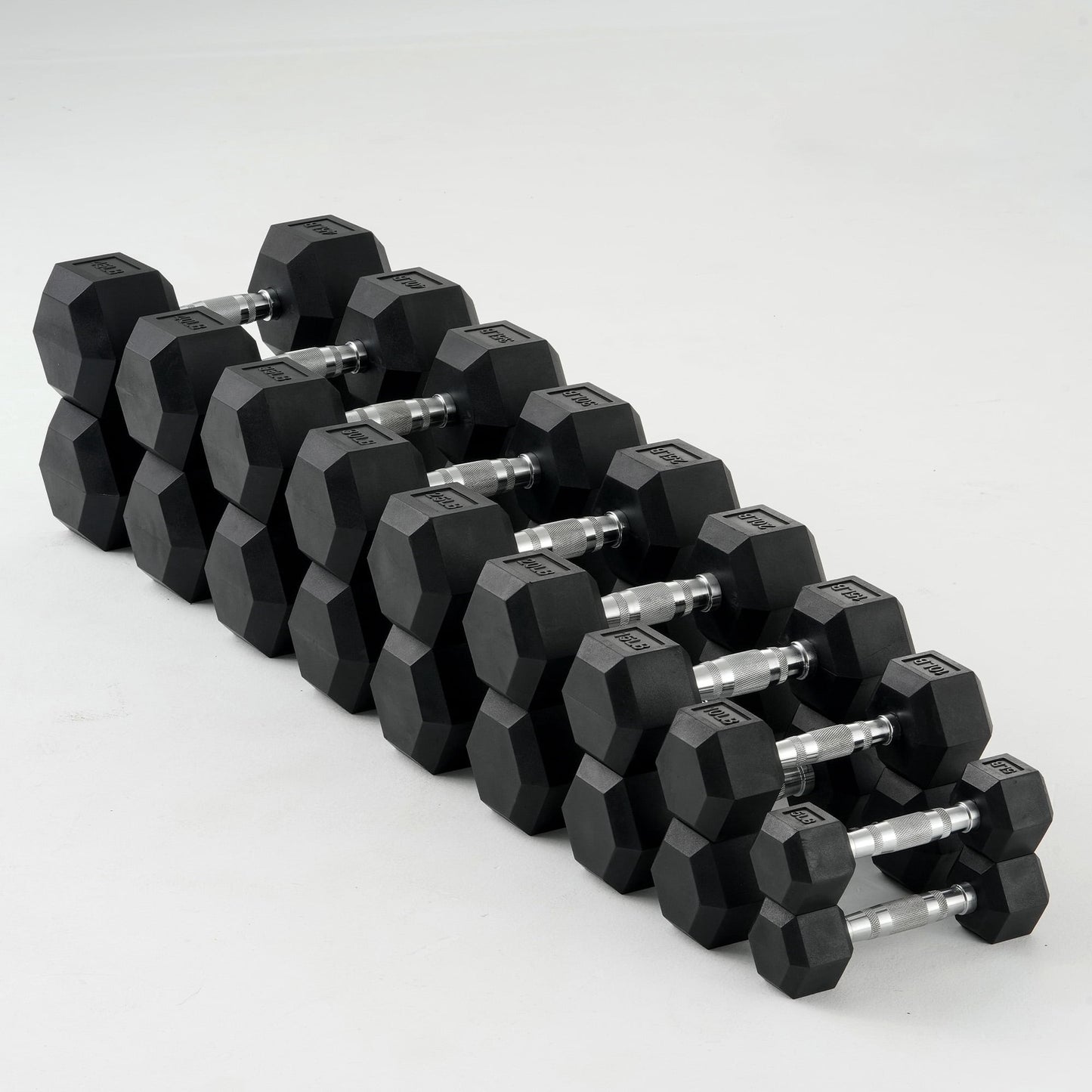 Mikolo Rubber Hex Dumbbell Set with Racks, Option in 450lbs, Strength Training Weight Set Home Gym