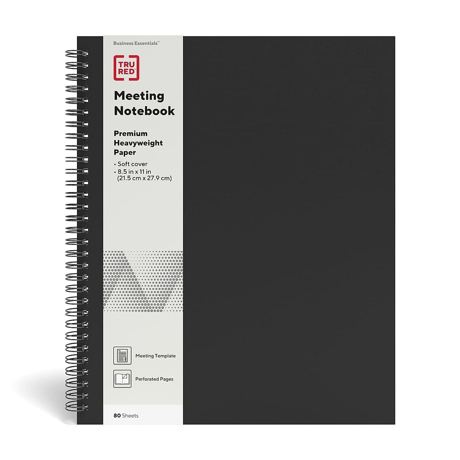 MyOfficeInnovations Large Soft Cover Meeting Notebook Blk TR54985 24377312