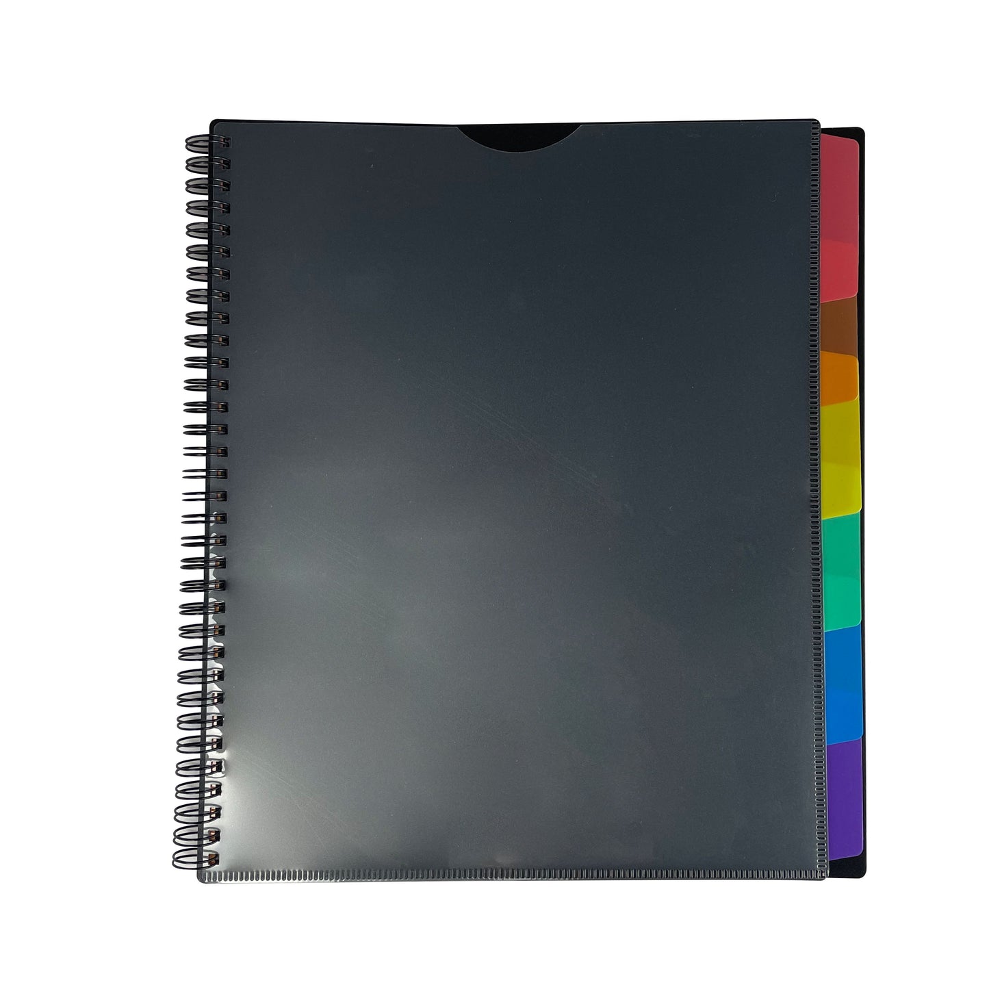 Pen+Gear 12 Pocket Spiral Poly File Organizer, Black File Folder