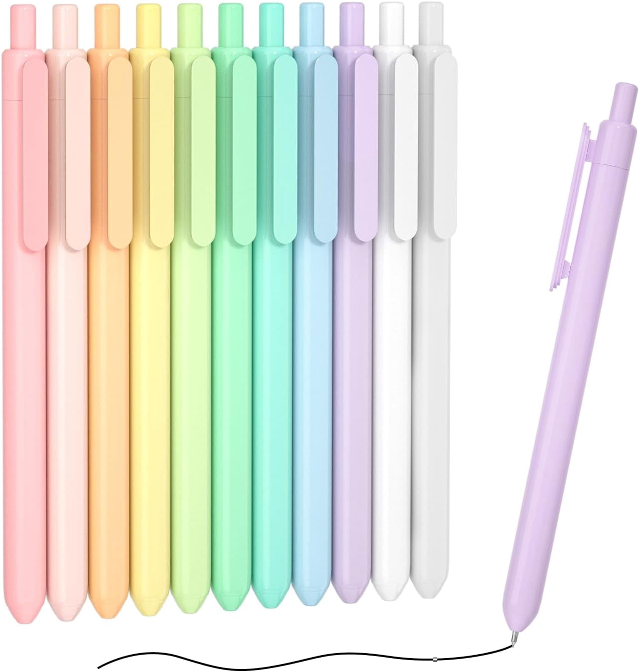 Shuttle Art Permanent Black Gel Pens, Ink Glide Series 60 Pack Retractable 0.5mm Fine Point Rollerball Gel Ink Pens Bulk Set Quick Drying Smooth Writing with Grip for Journaling Note Taking