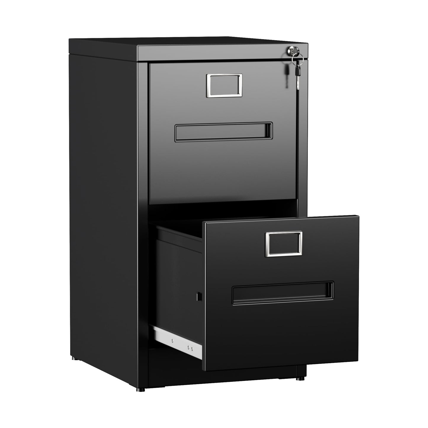 SUPEER 56"H 4 Drawer File Cabinets with Wheels, Metal Vertical File Storage Cabinet for Office Home, A4 Letter /Legal Size, , Assembly Required (Black）