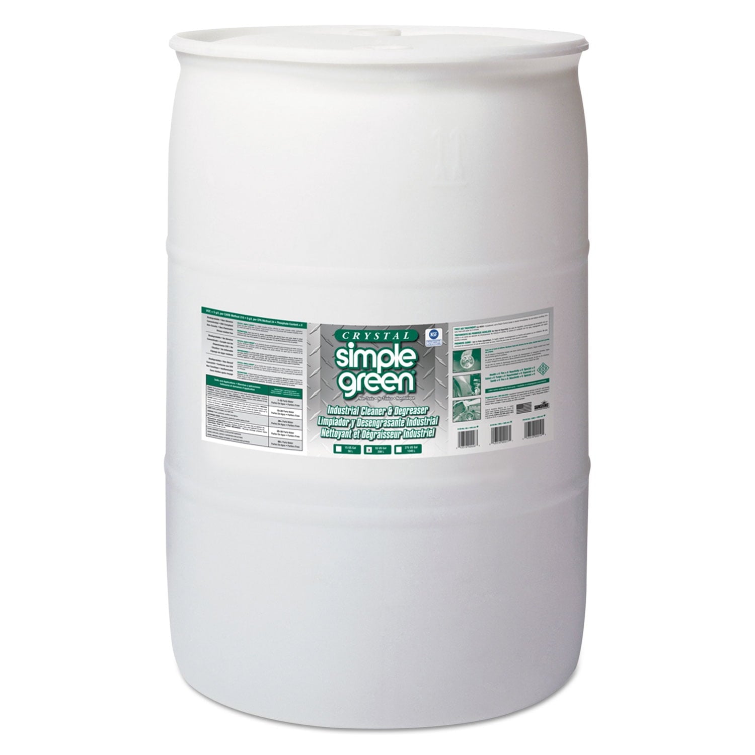Simple Green Crystal Industrial Cleaner/Degreaser, 55 gal Drum -SMP19055